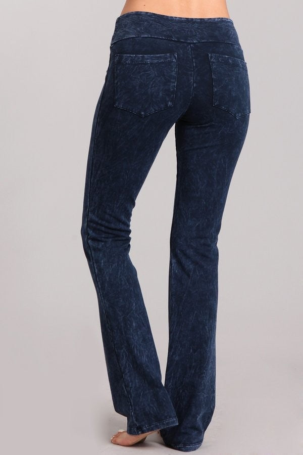 •KENDALL - ELECTRIC BLUE• cotton blend bootcut pants