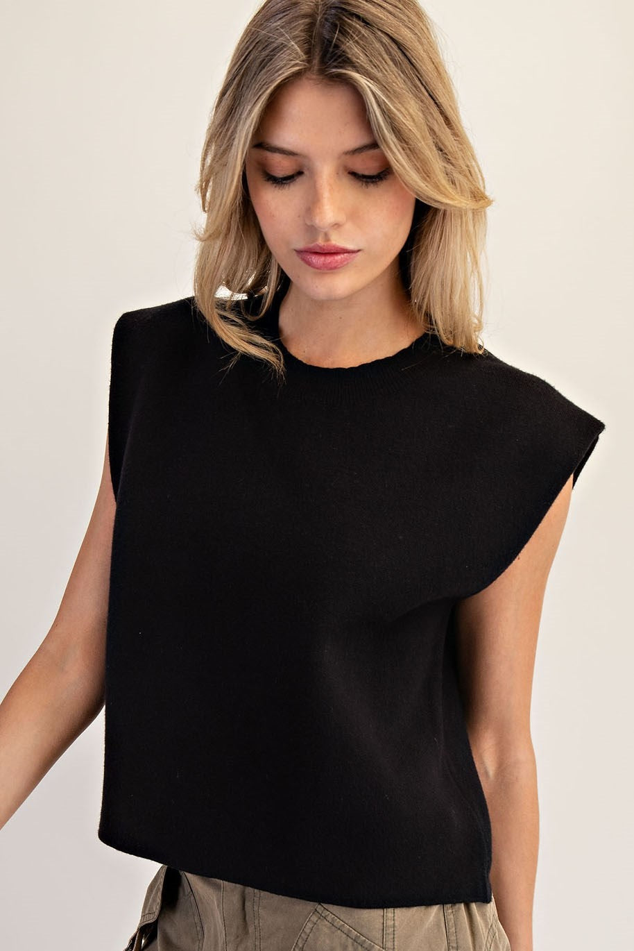 •SAM• sweater knit muscle top