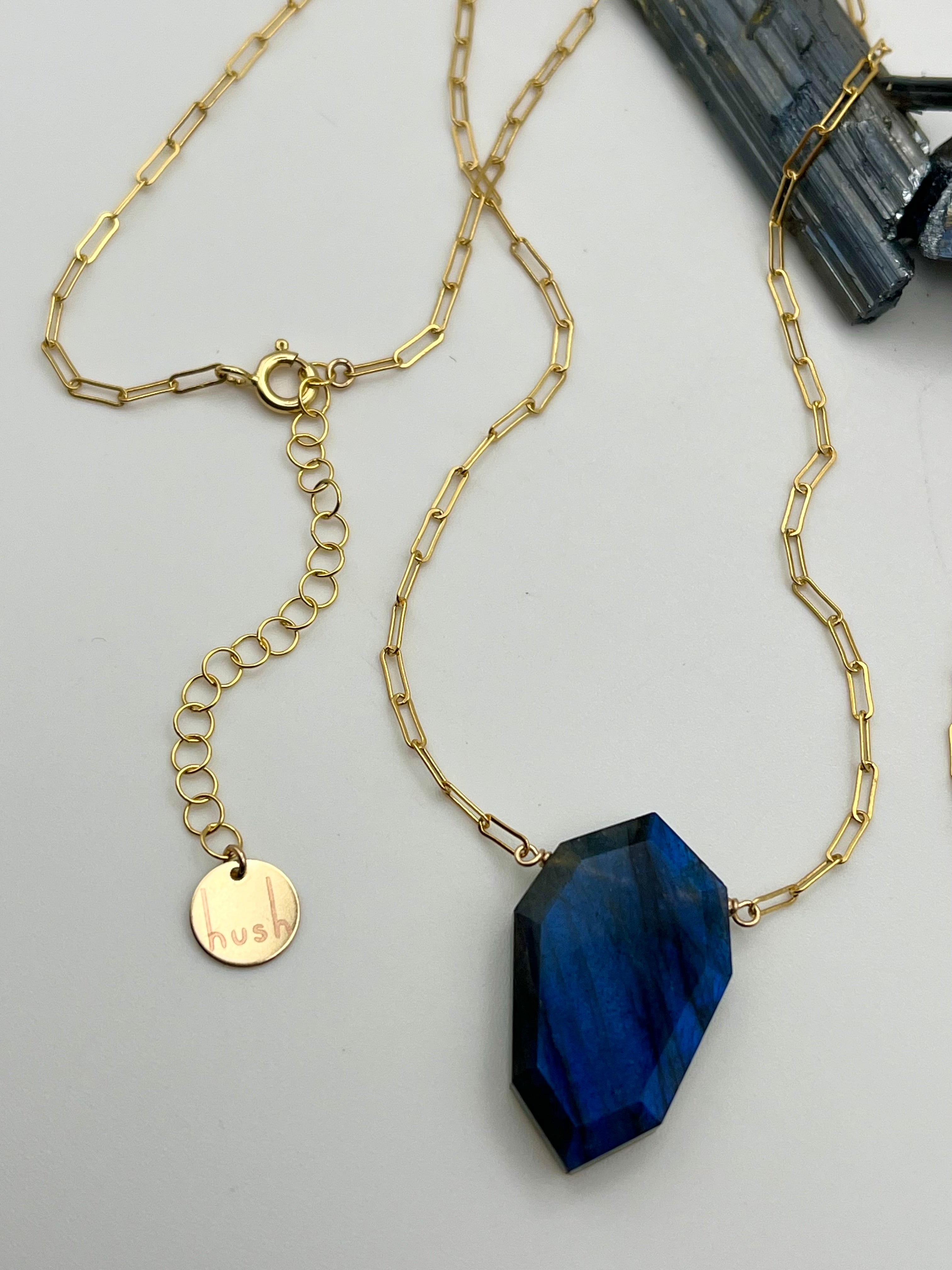 •AEON- PETAL• labradorite + gold necklace (various lengths)