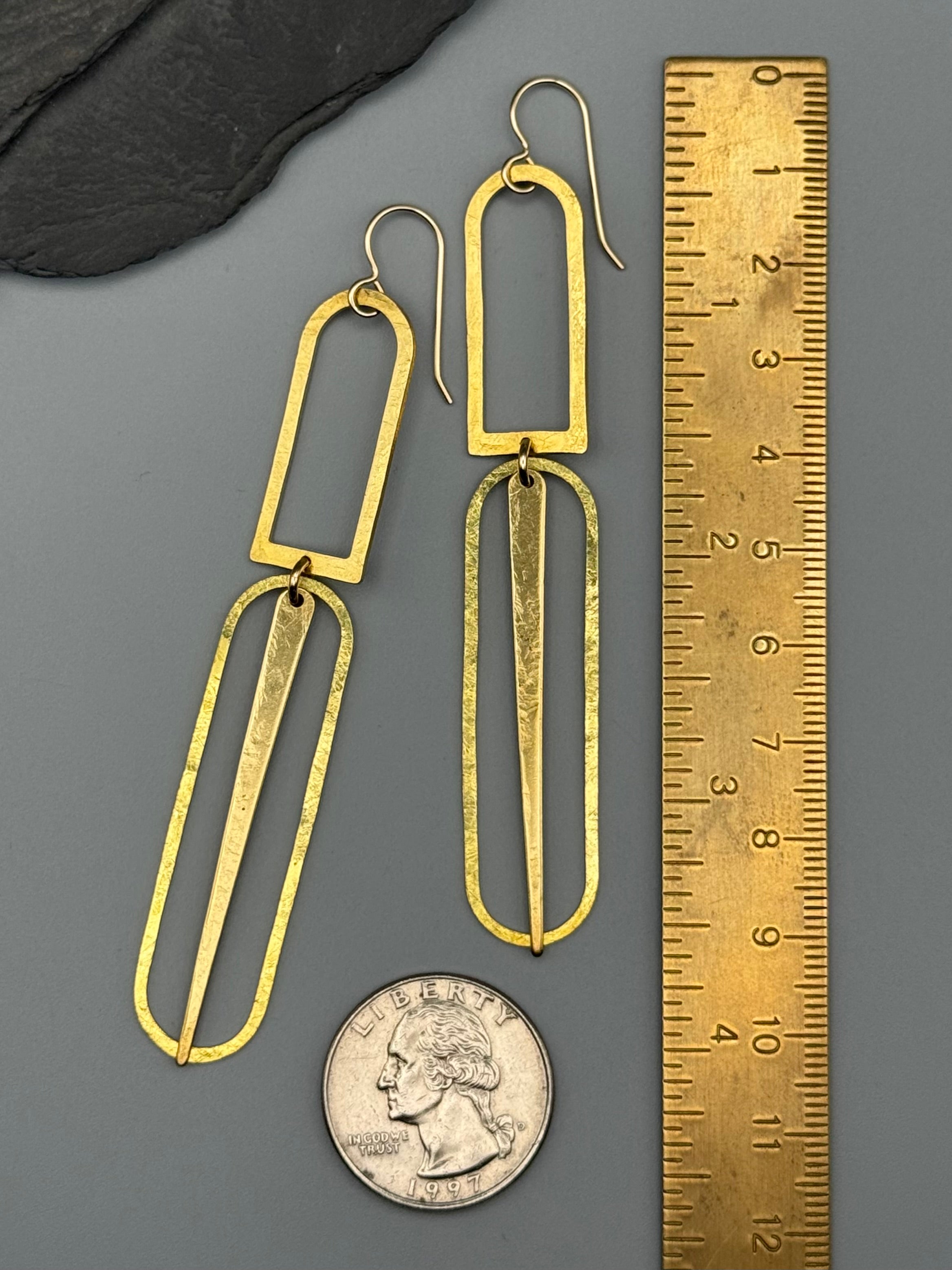 •PORTAL PENDULUM• gold dangle earrings