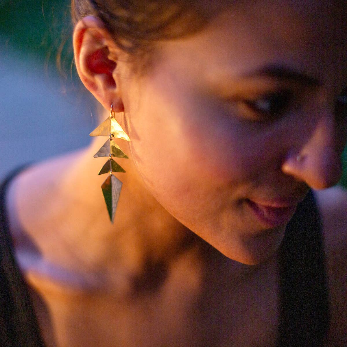 • MOKI • gold dangle earrings