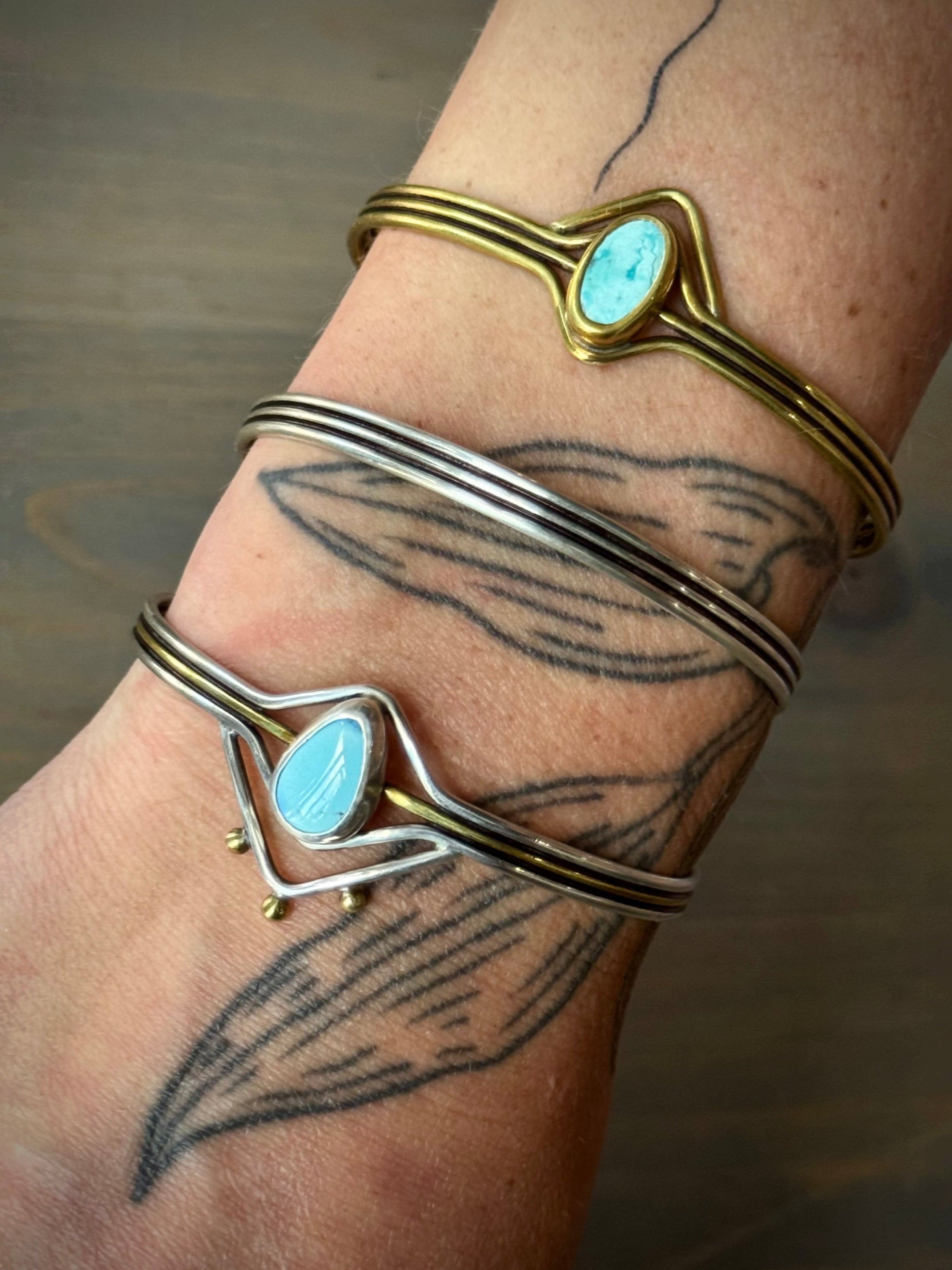 •TRIPLE BAR• silver cuff