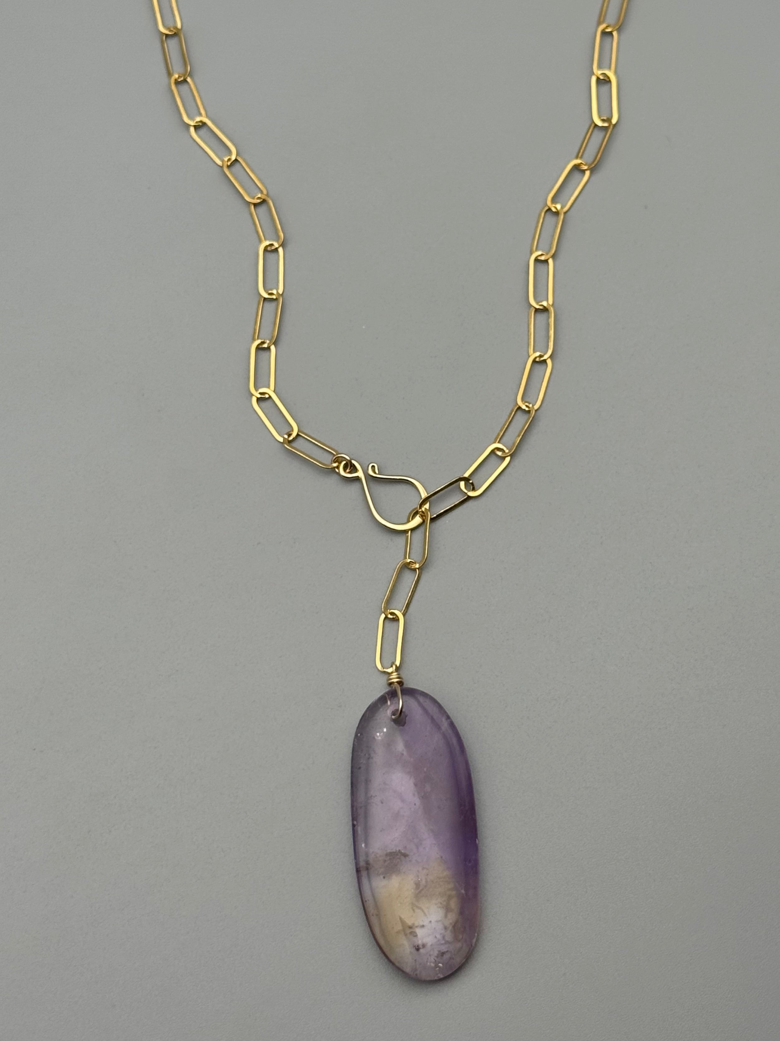 •LINKED• ametrine + gold necklace (ADJ to 19")