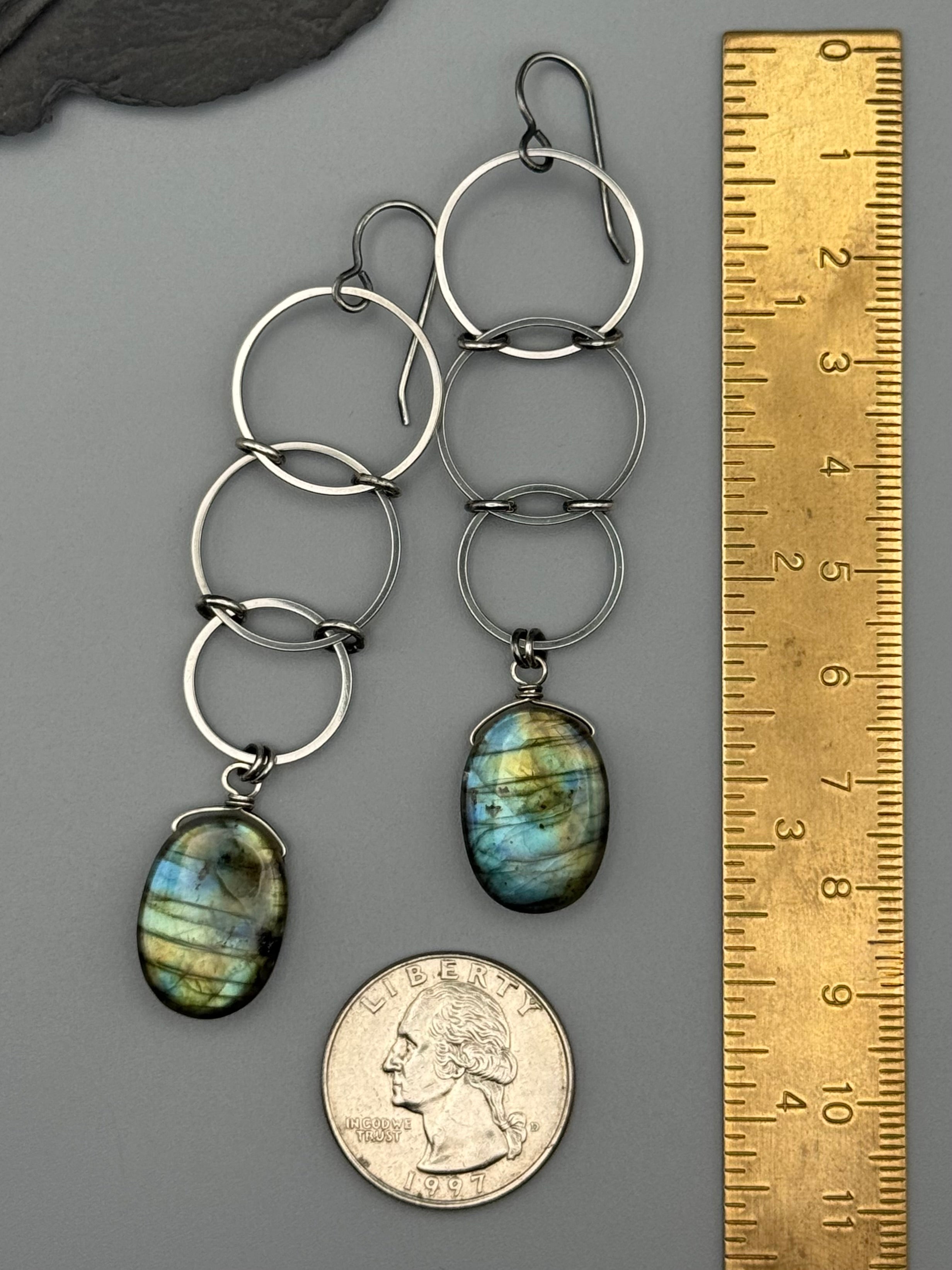 •EOWYN• labradorite + silver earrings