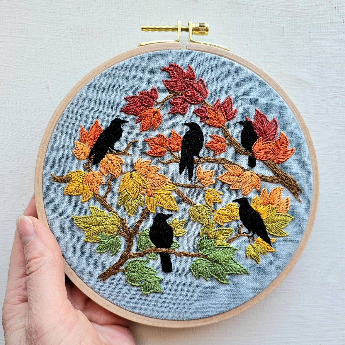 •BLACK BIRDS• beginner-ish friendly embroidery kit