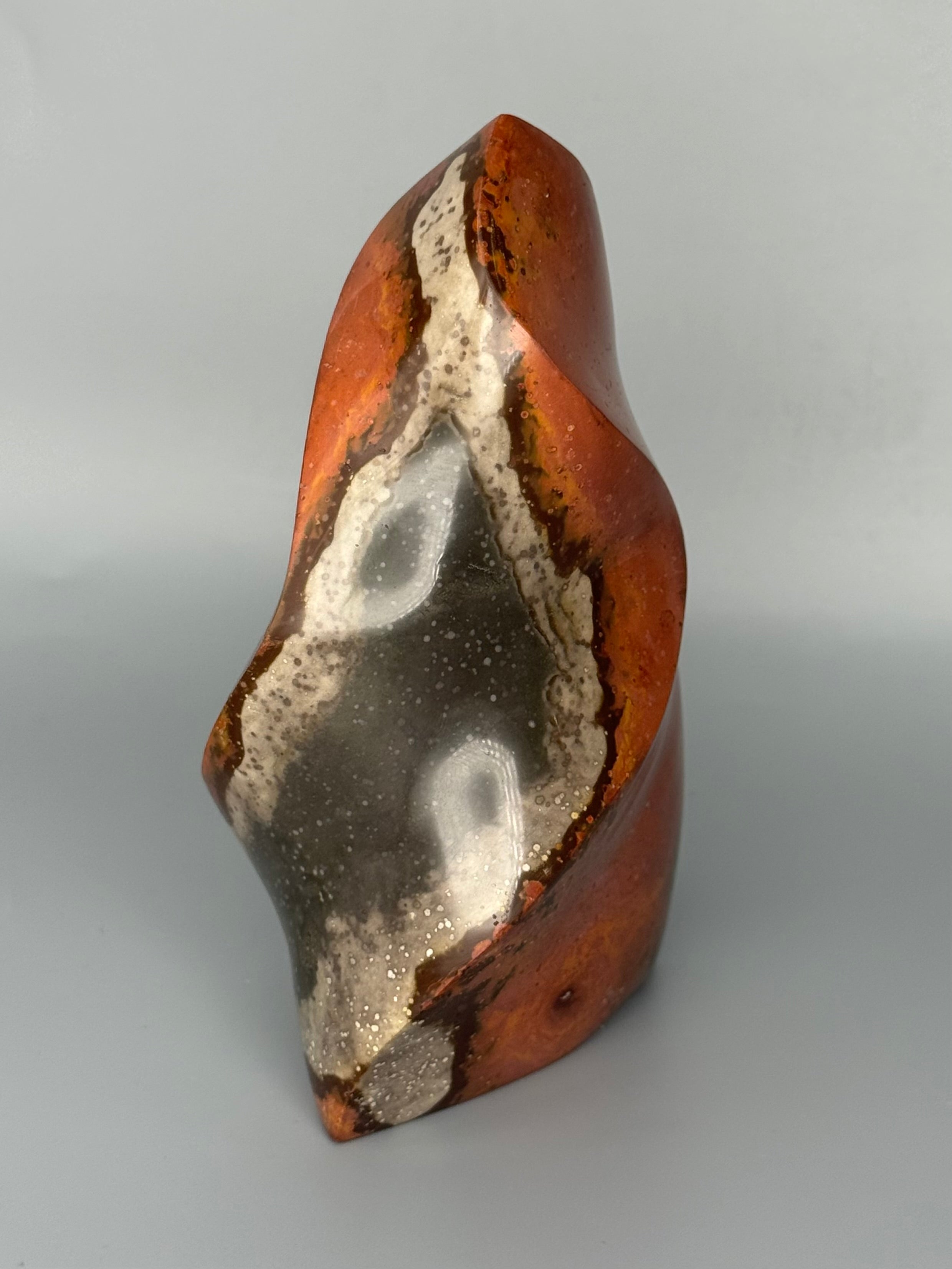 •POLYCHROME JASPER• carved flame
