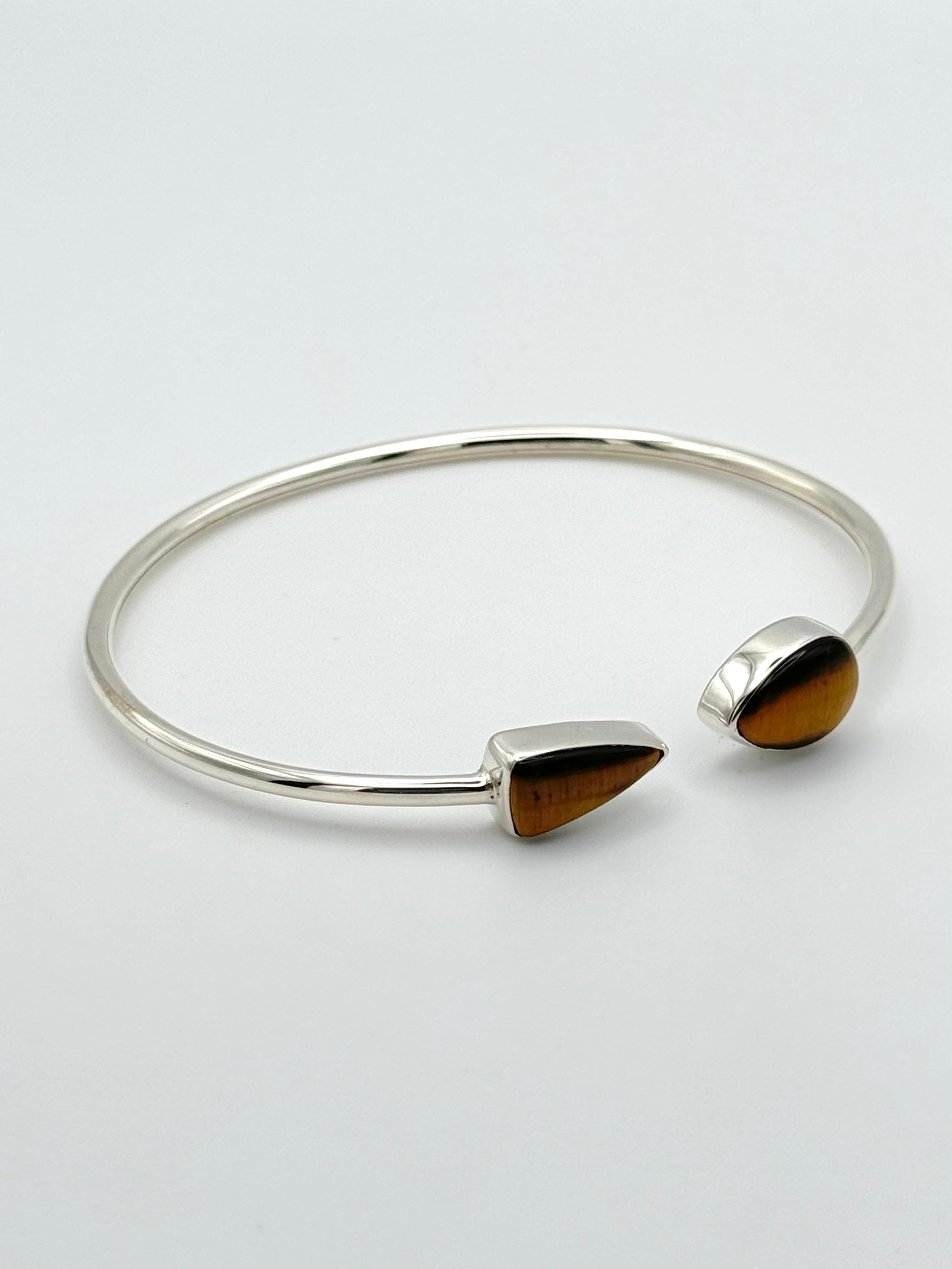 •FANG + TEAR• tiger's eye + silver twist-on cuff bracelet