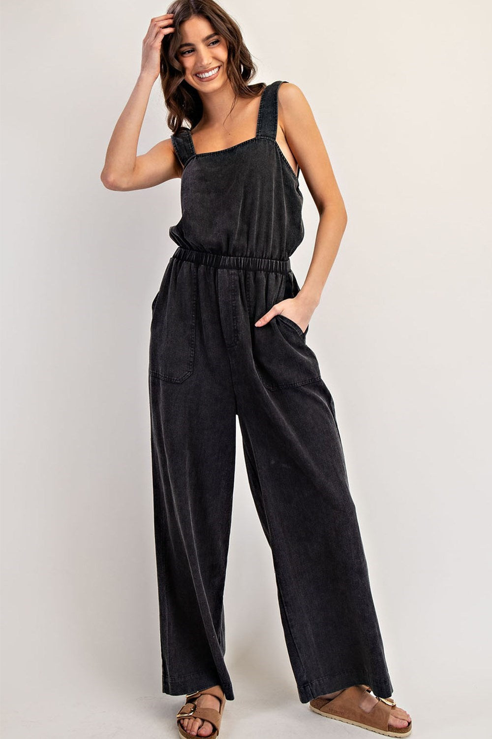 •ABERDEEN• sleeveless square neck jumpsuit