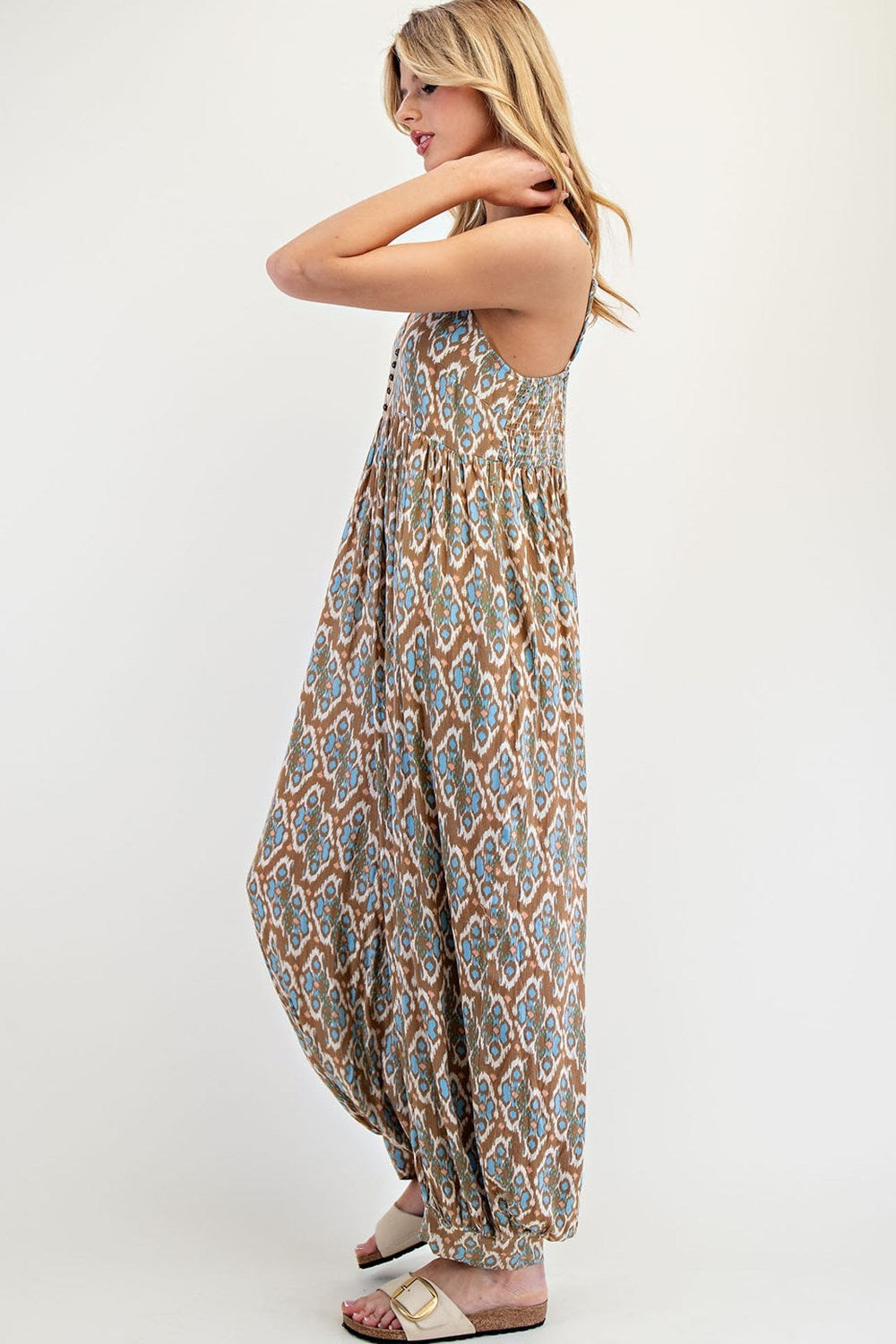 •PEYTON - IKAT• relaxed fit V-neck jumpsuit