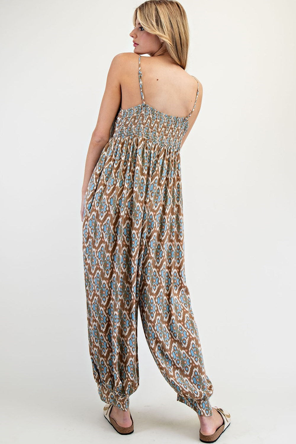 •PEYTON - IKAT• relaxed fit V-neck jumpsuit