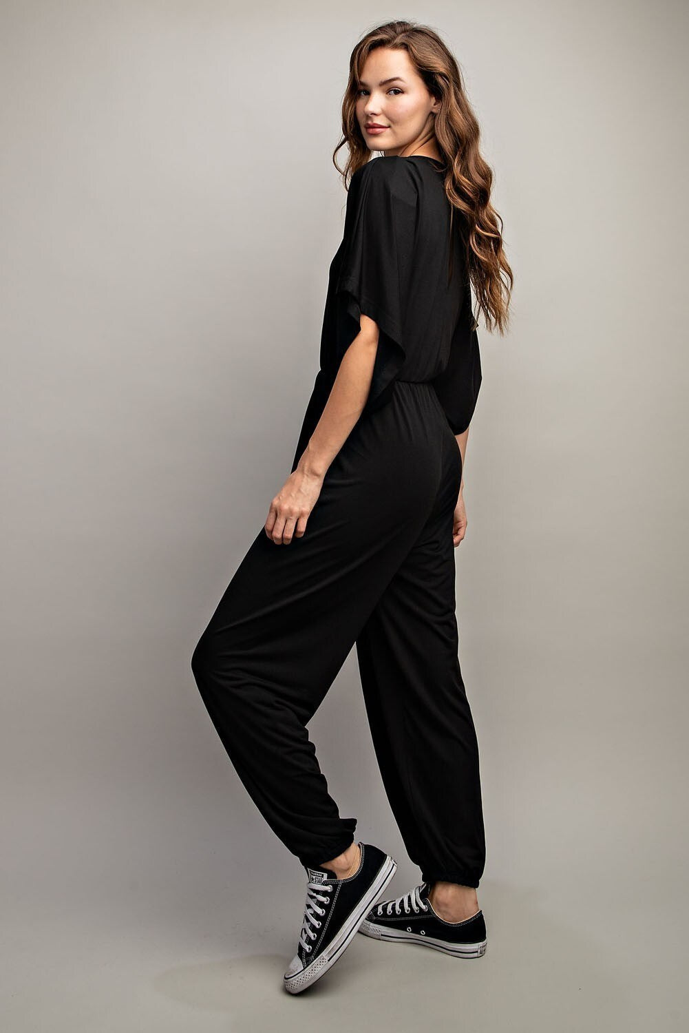 •DYLAN• bat wing, stretch knit jumpsuit