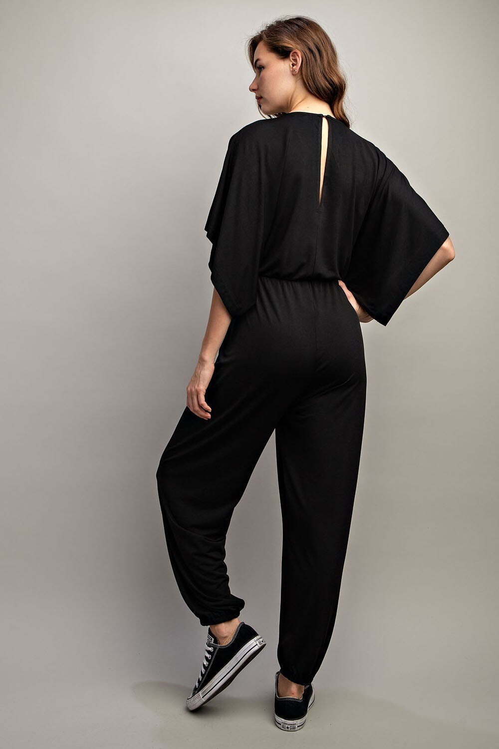 •DYLAN• bat wing, stretch knit jumpsuit