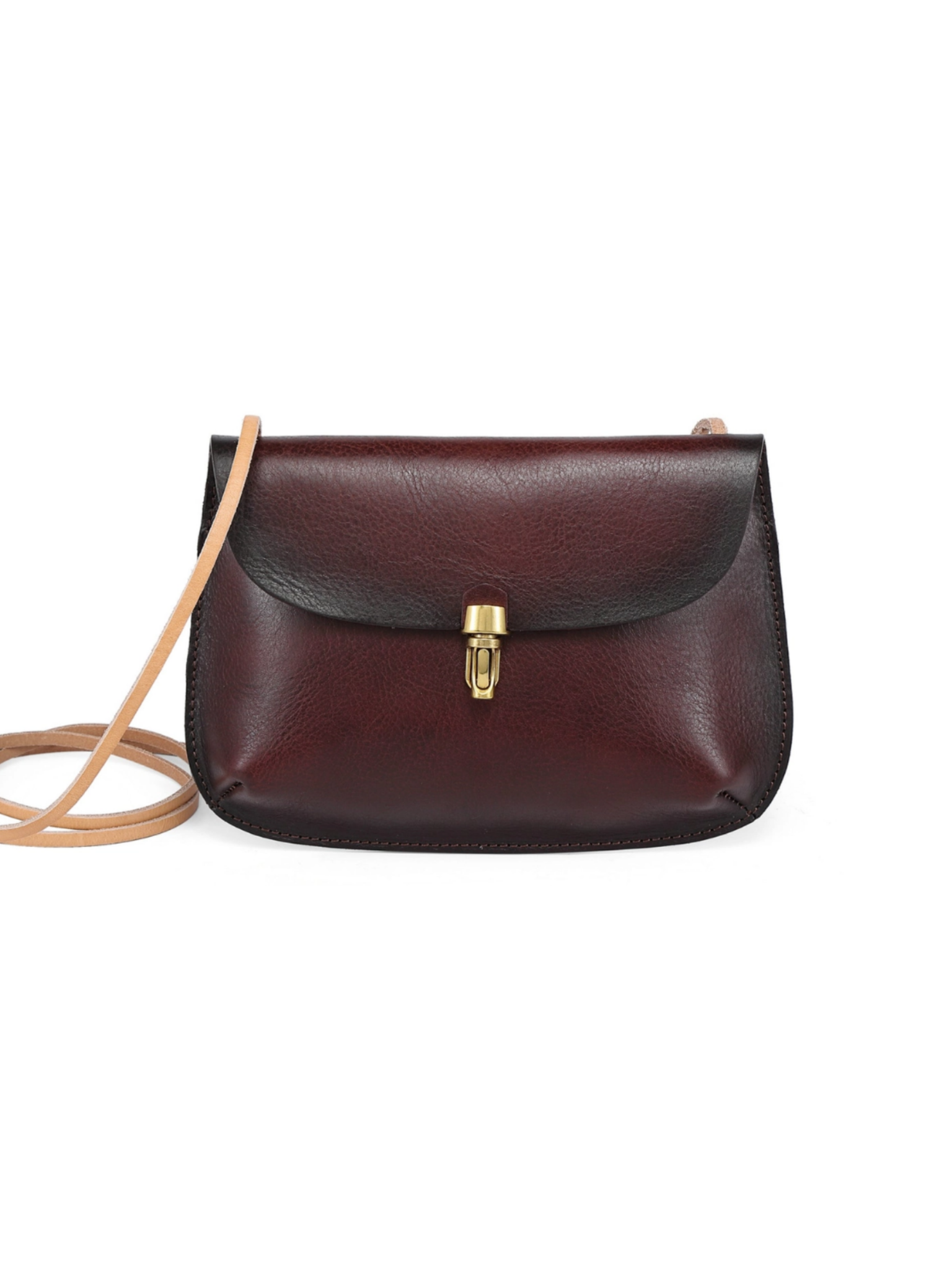 •BOONE• mahogany leather crossbody/shoulder bag