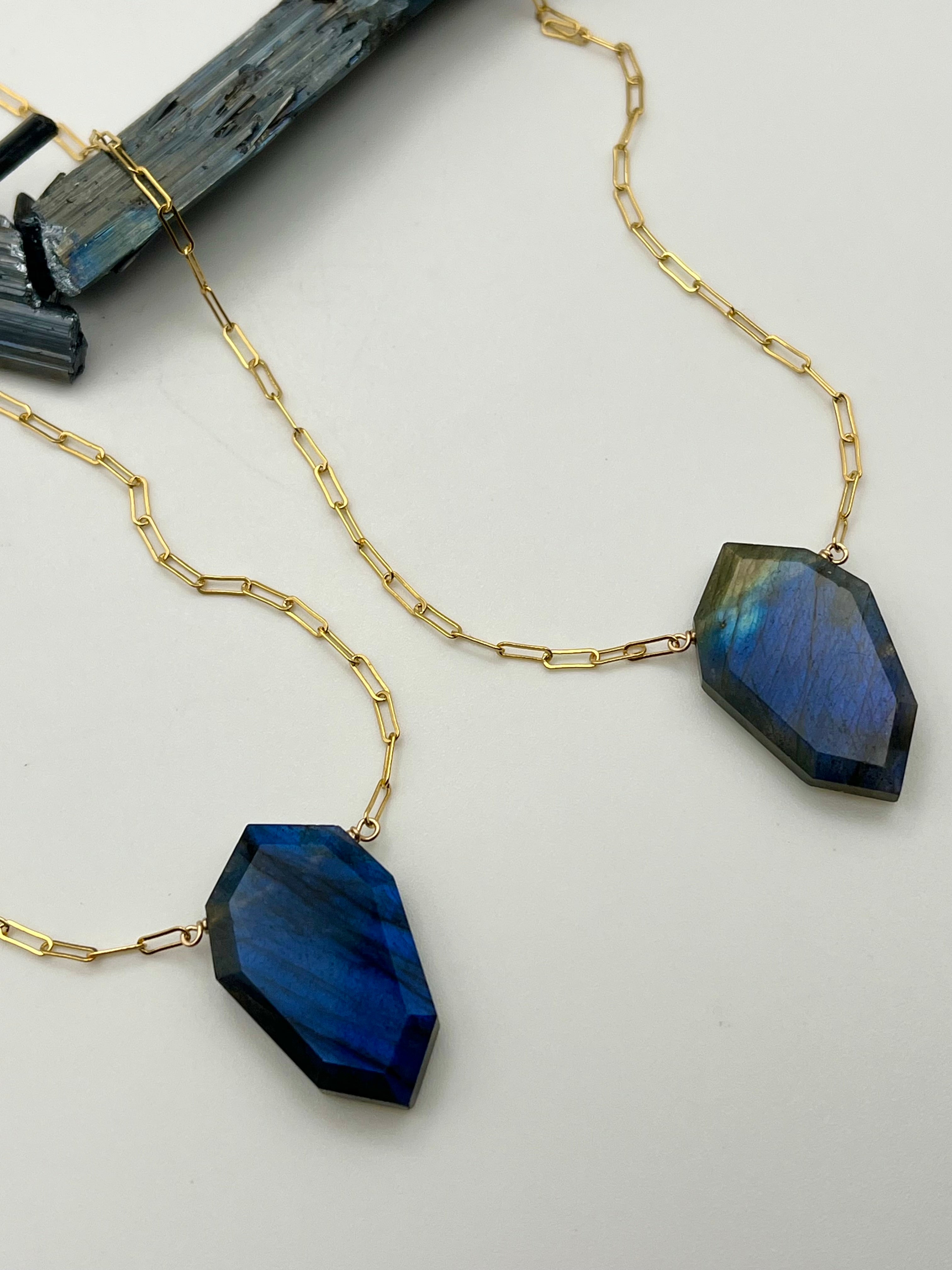 •AEON- PETAL• labradorite + gold necklace (various lengths)