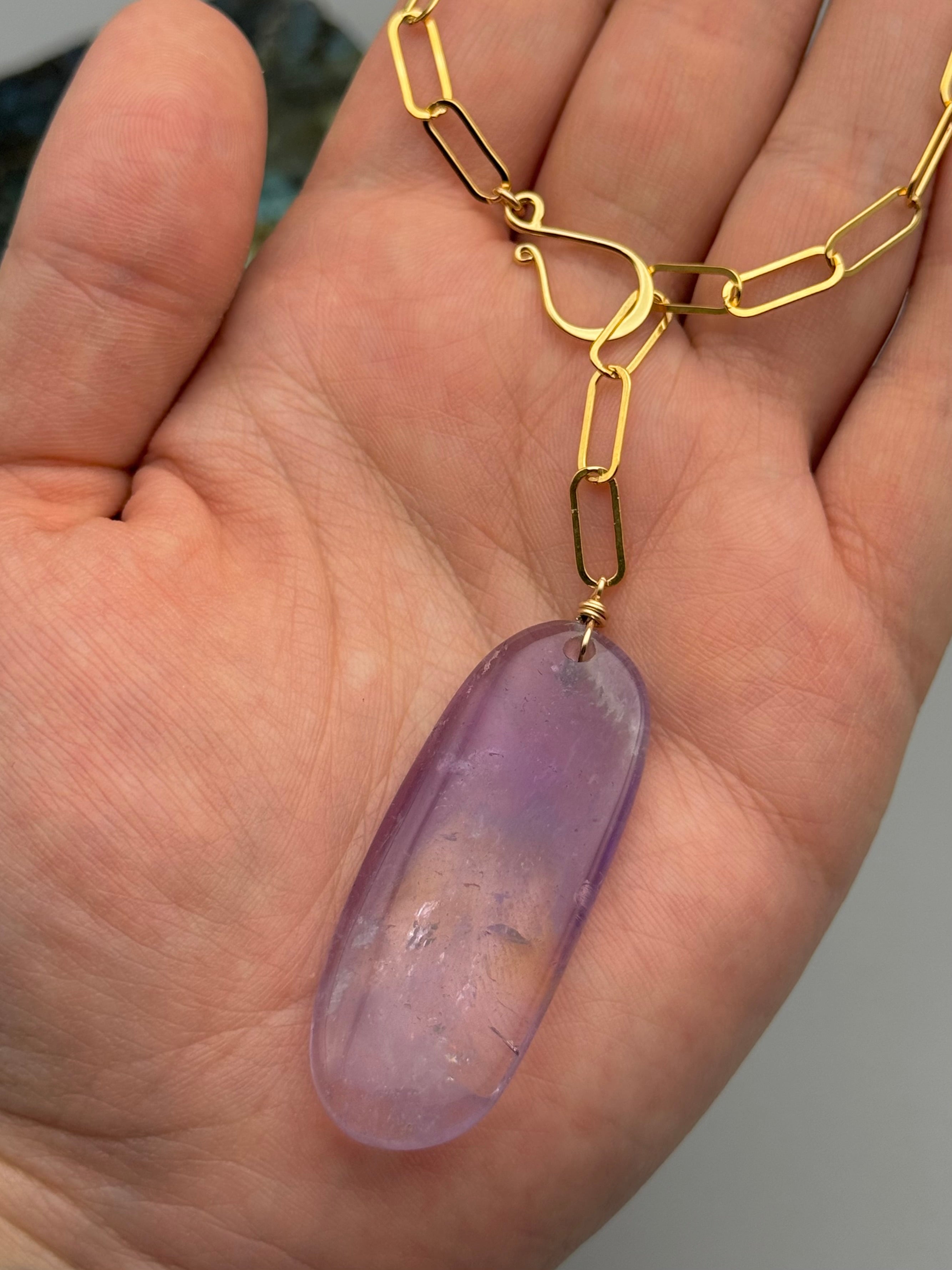 •LINKED• ametrine + gold necklace (ADJ to 19")