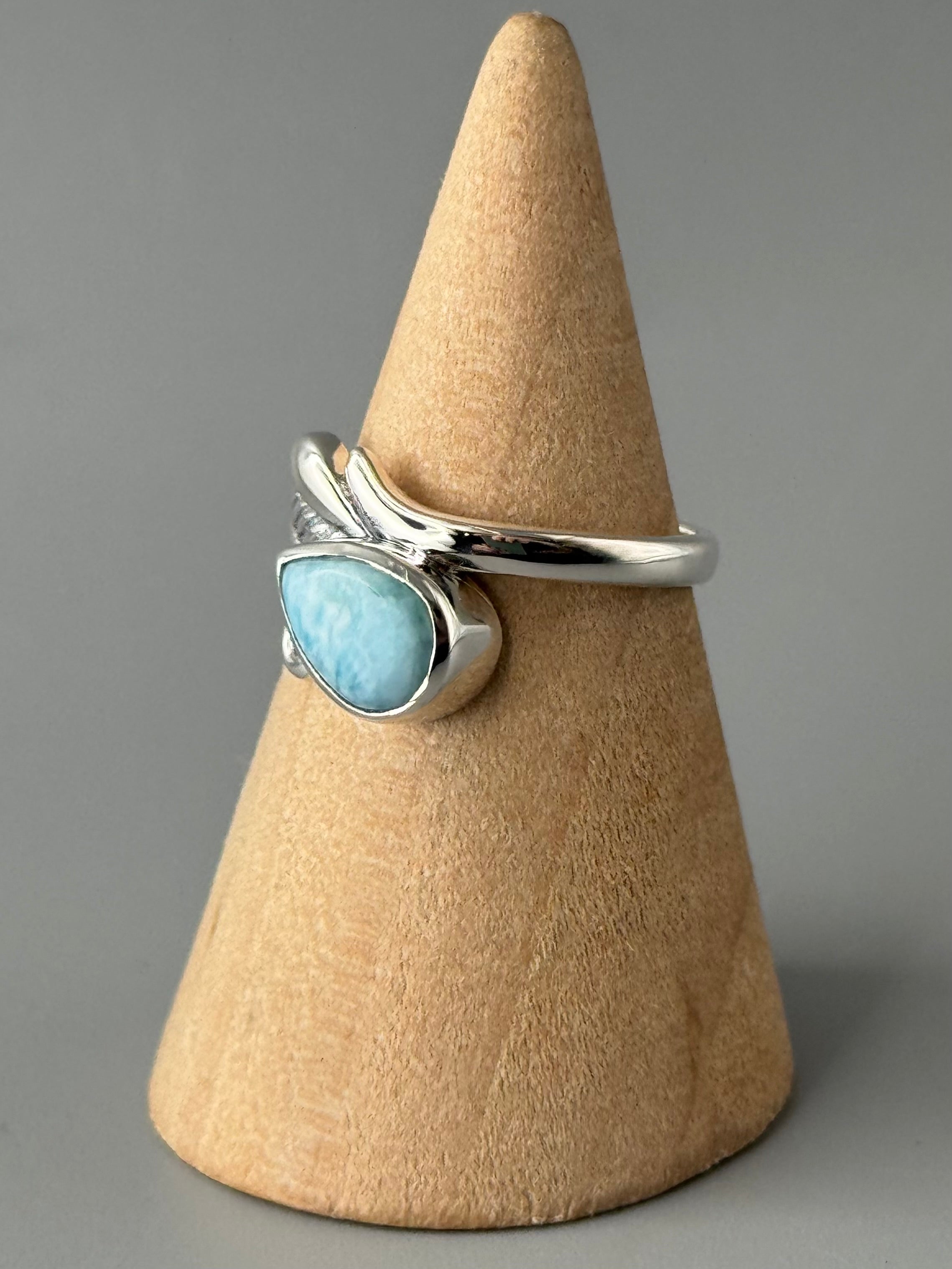 •LARIMAR - GUST• sterling silver ring (size 7)