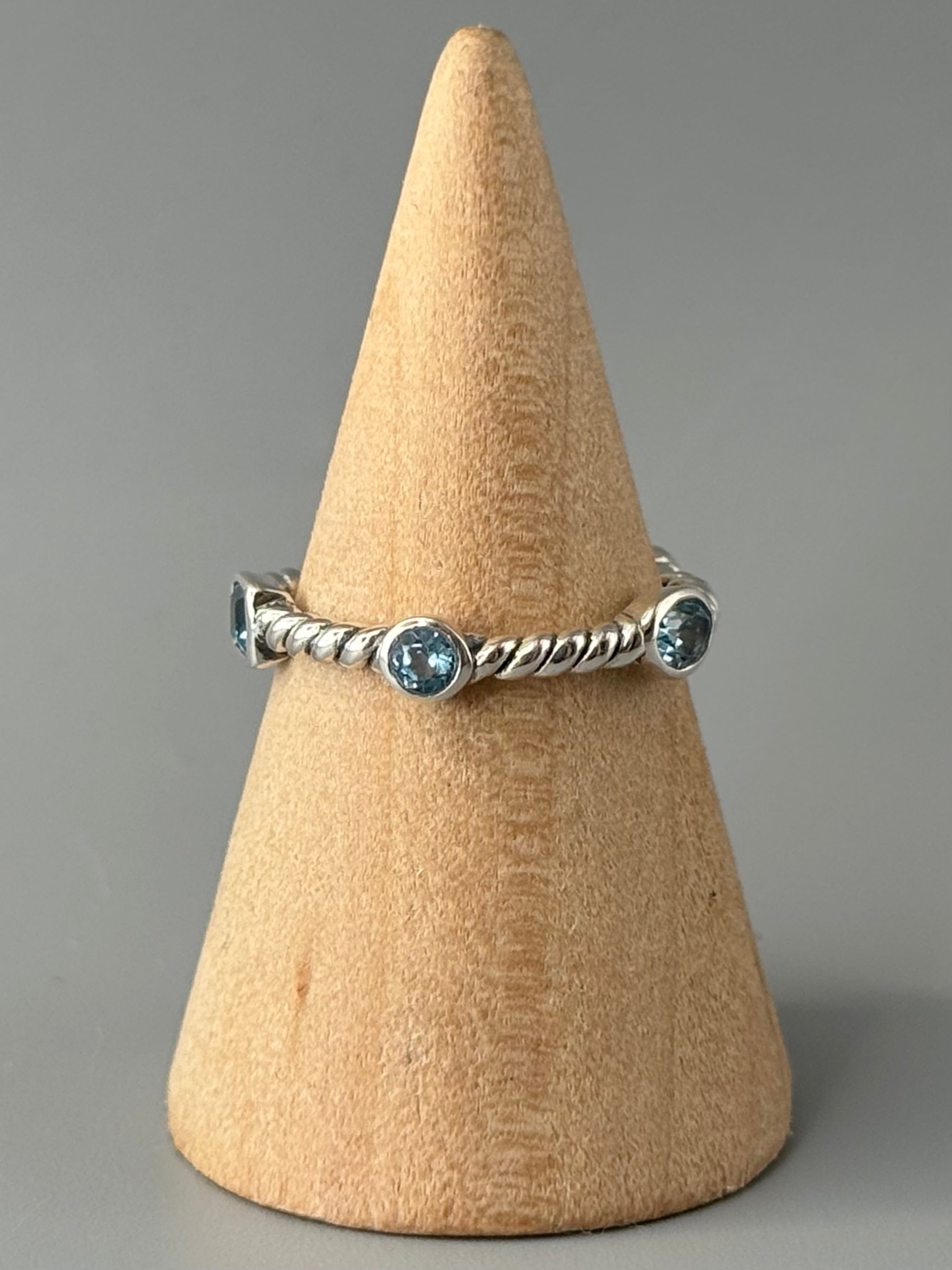 •BLUE TOPAZ - FAIRY RING• sterling silver ring (various sizes)