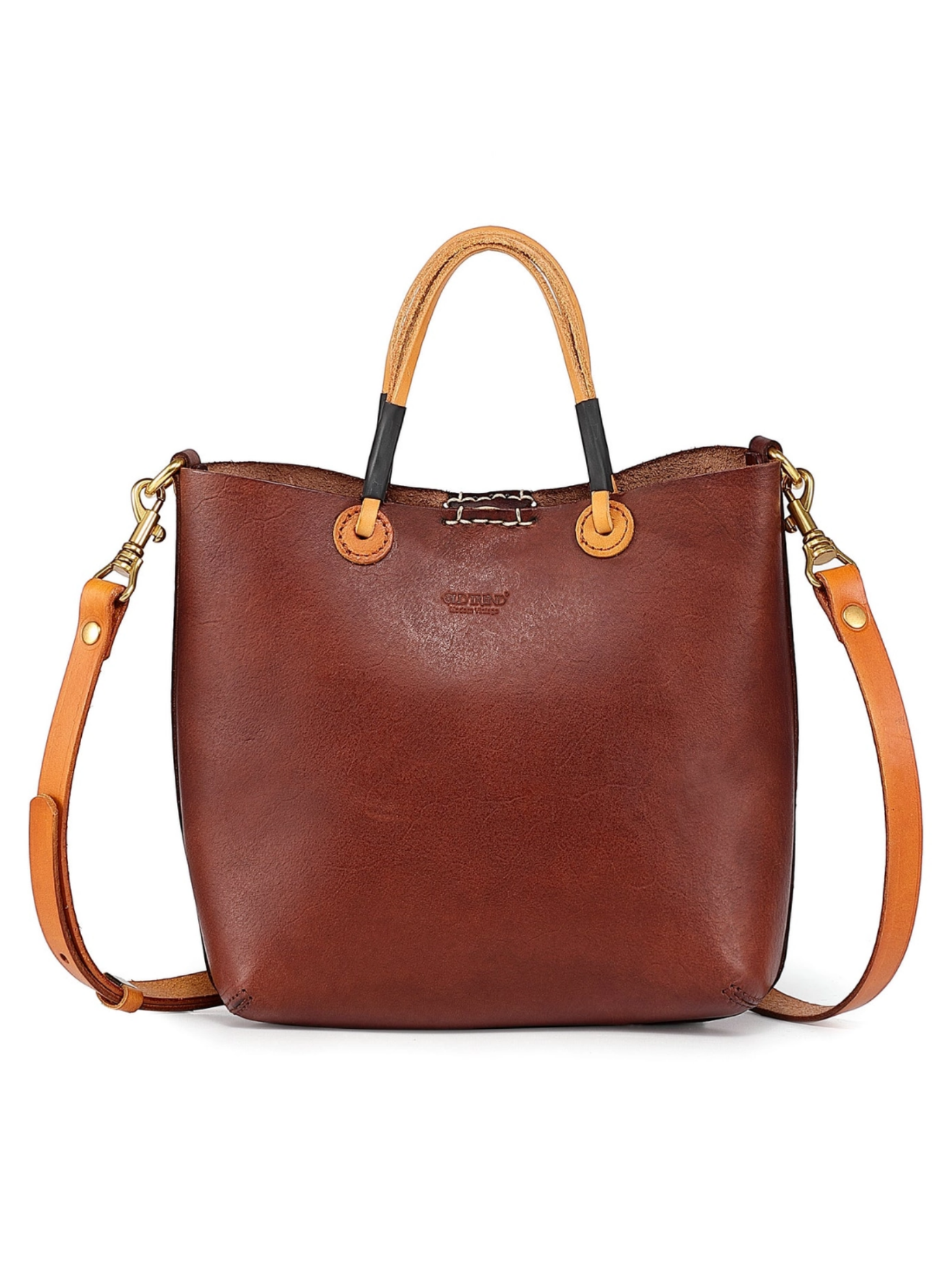 •CHARLOTTE• mahogany mini leather crossbody/tote bag
