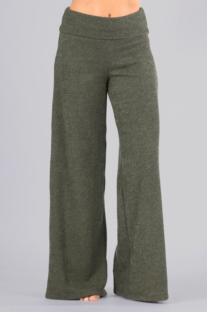 •BIANCA• hacci melange wide leg pants (USA)