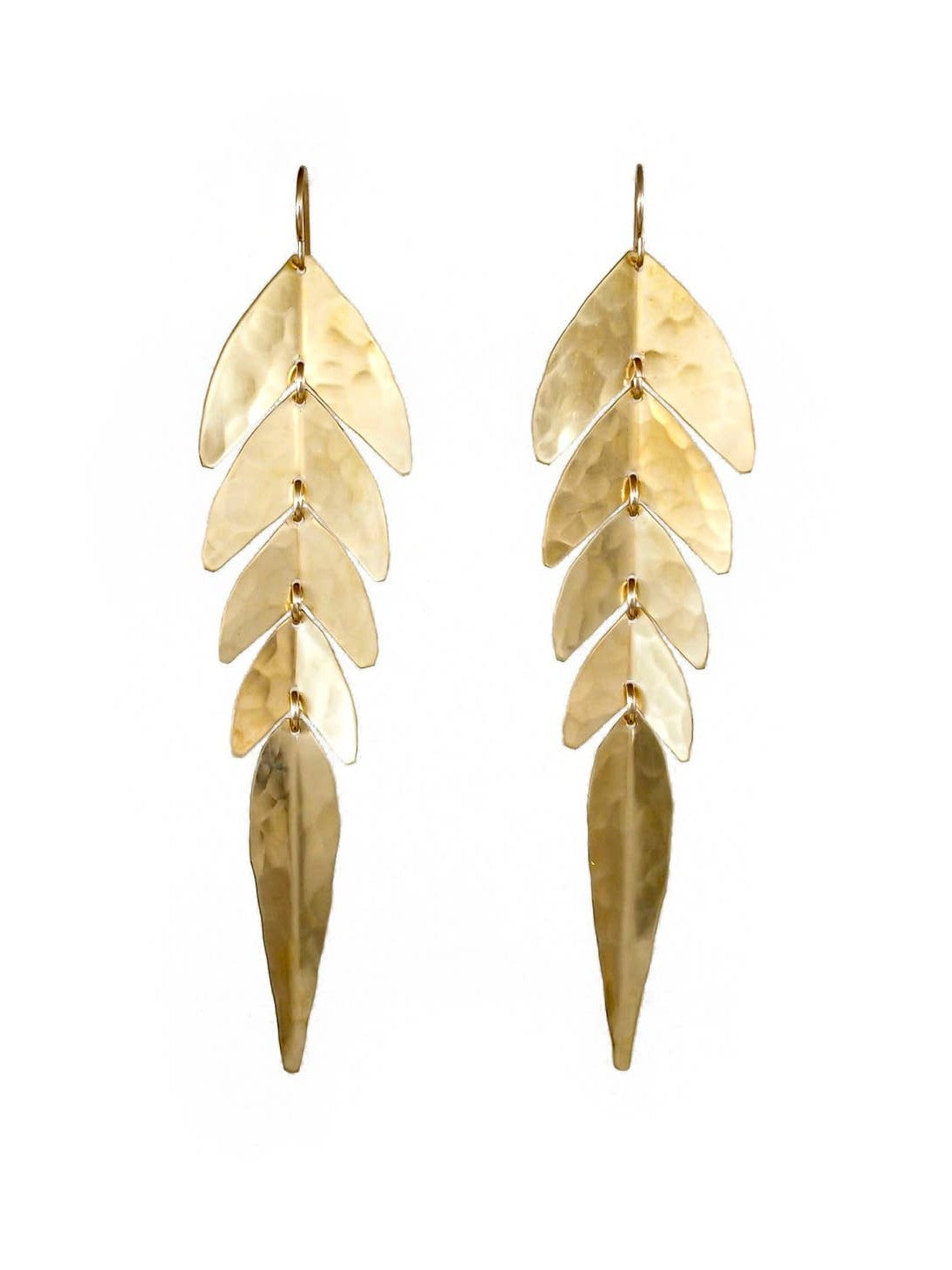 •SMALL SWISH• gold dangle earrings