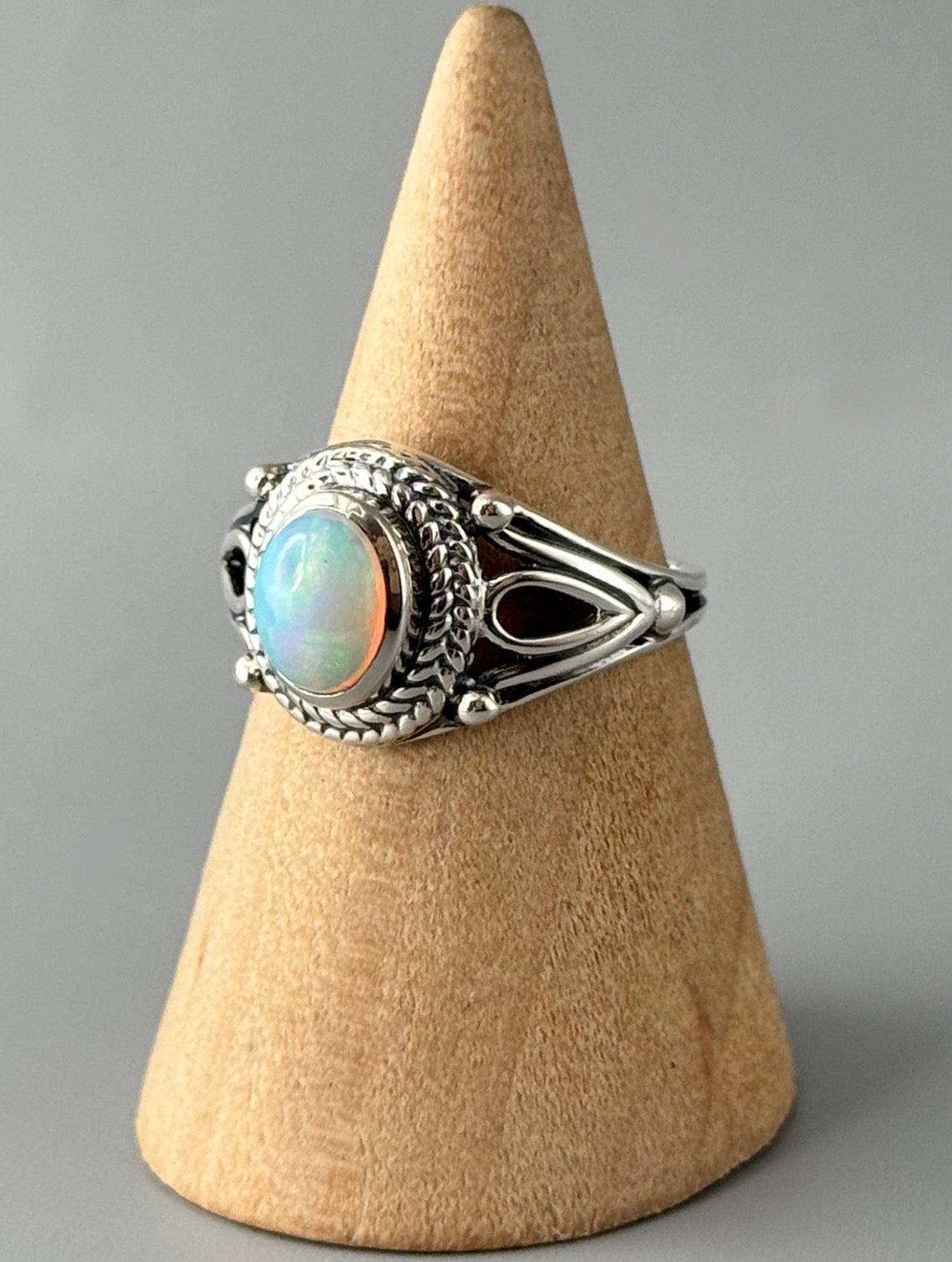 •ETHIOPIAN OPAL - DEW• sterling silver ring (various sizes)