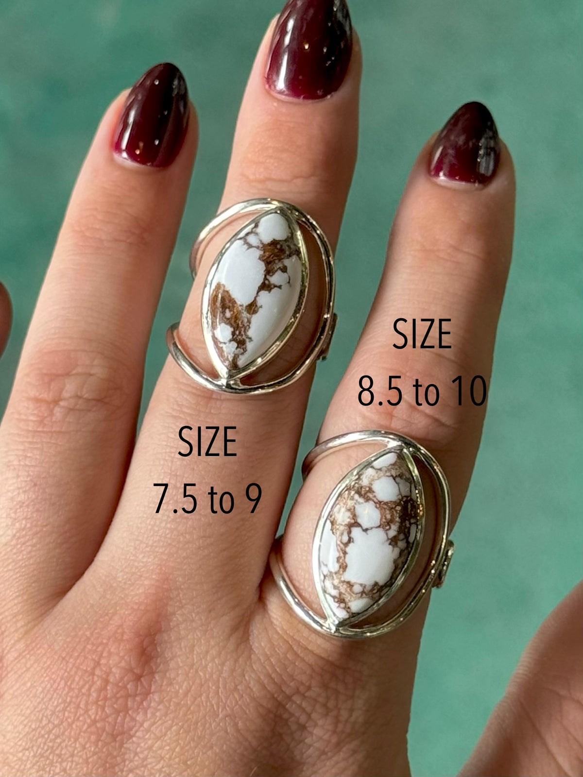 •WILD HORSE JASPER - ROUNDABOUT• adjustable silver ring