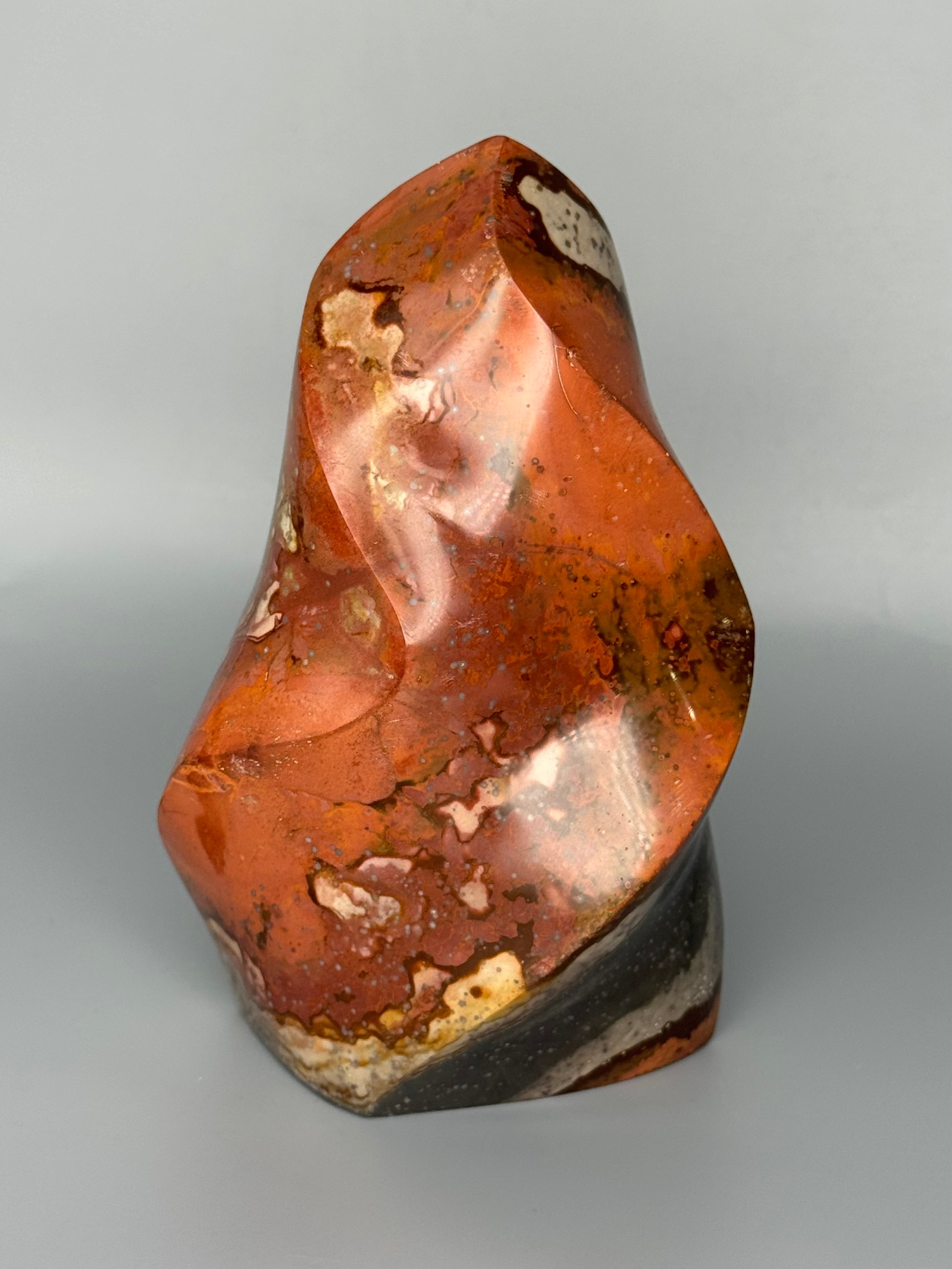 •POLYCHROME JASPER• carved flame