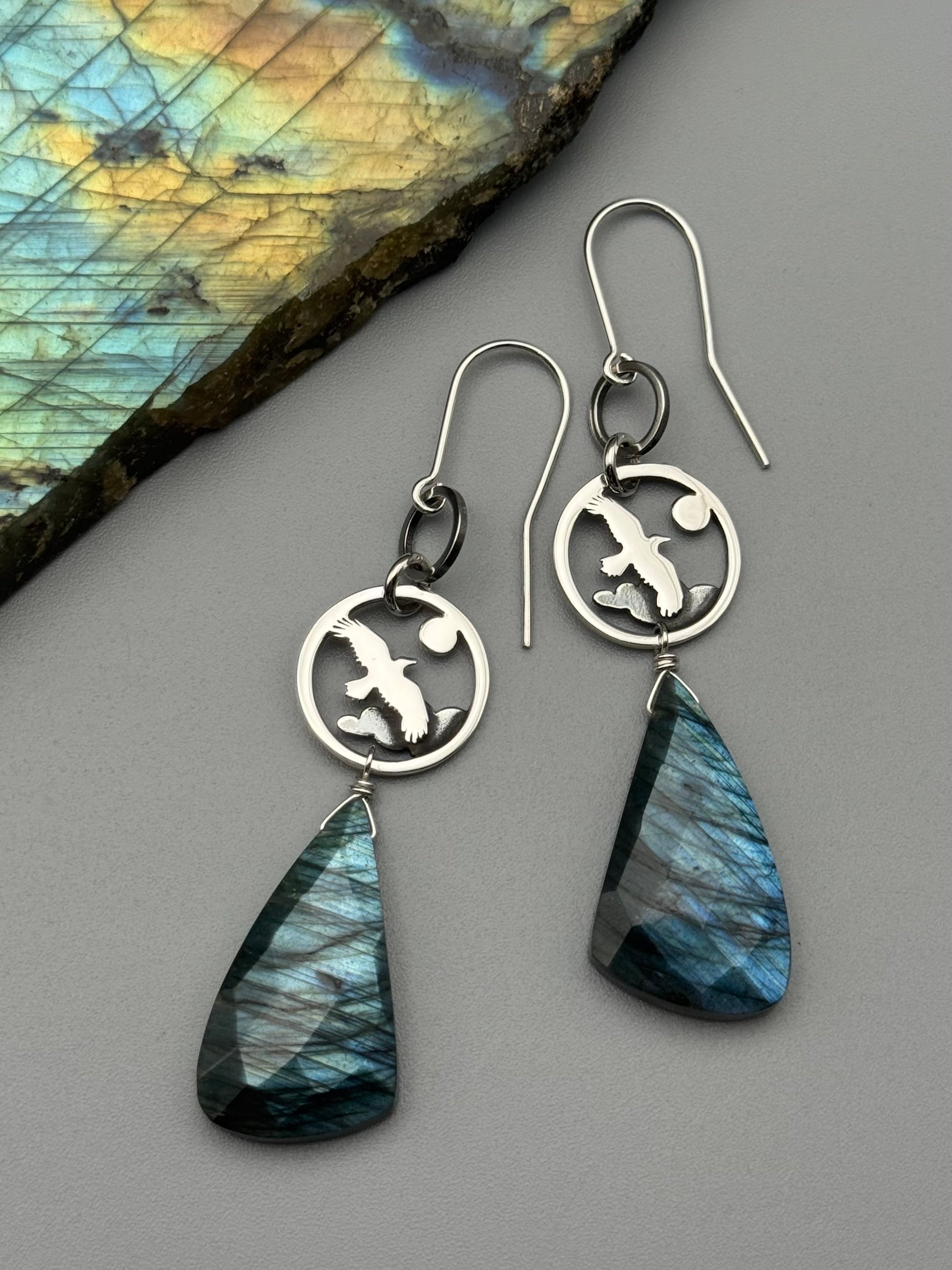 •SORIN• labradorite + silver earrings
