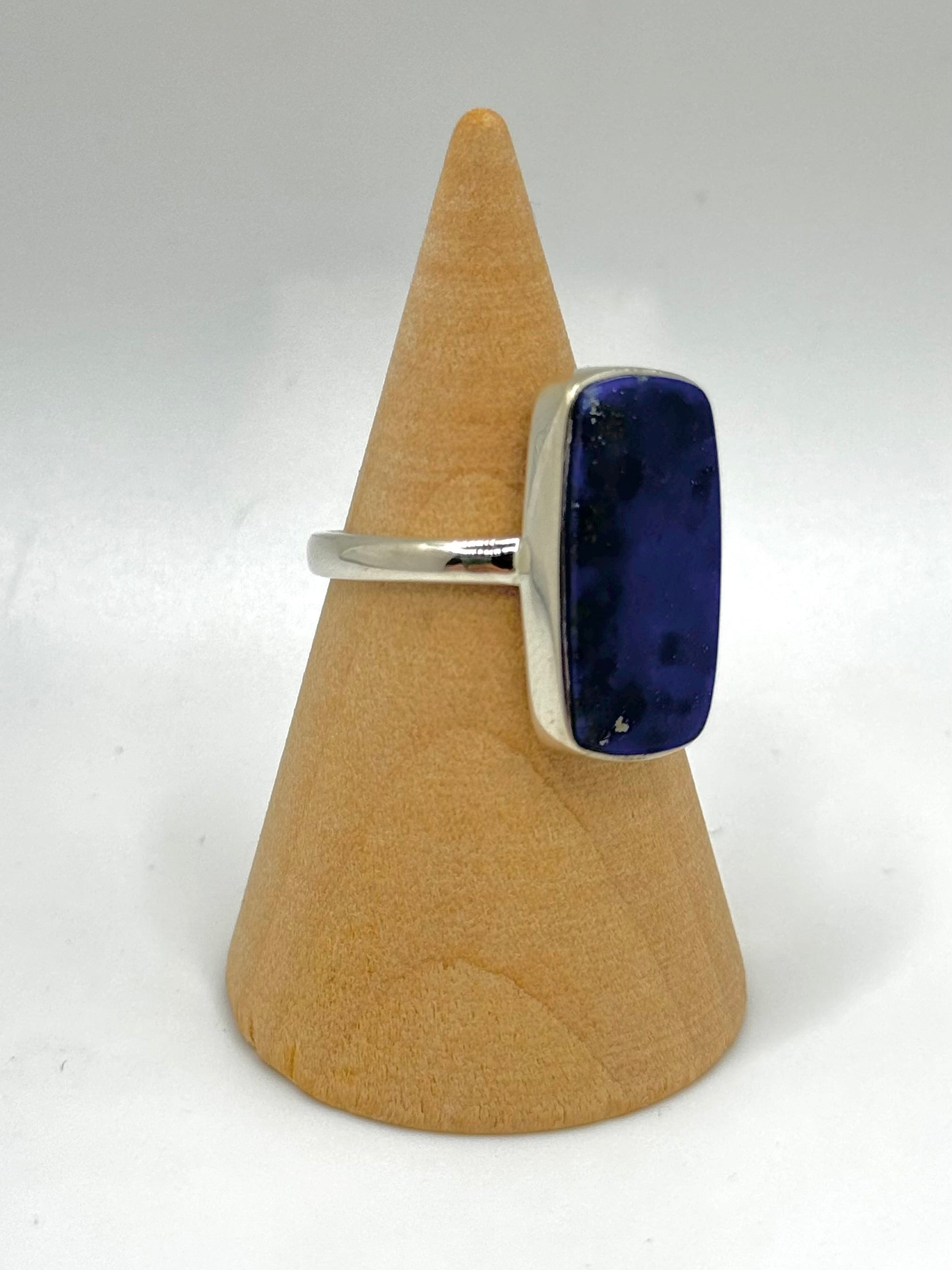 •LAPIS - LARGE SOFT RECTANGLE• silver ring (size 8.25)