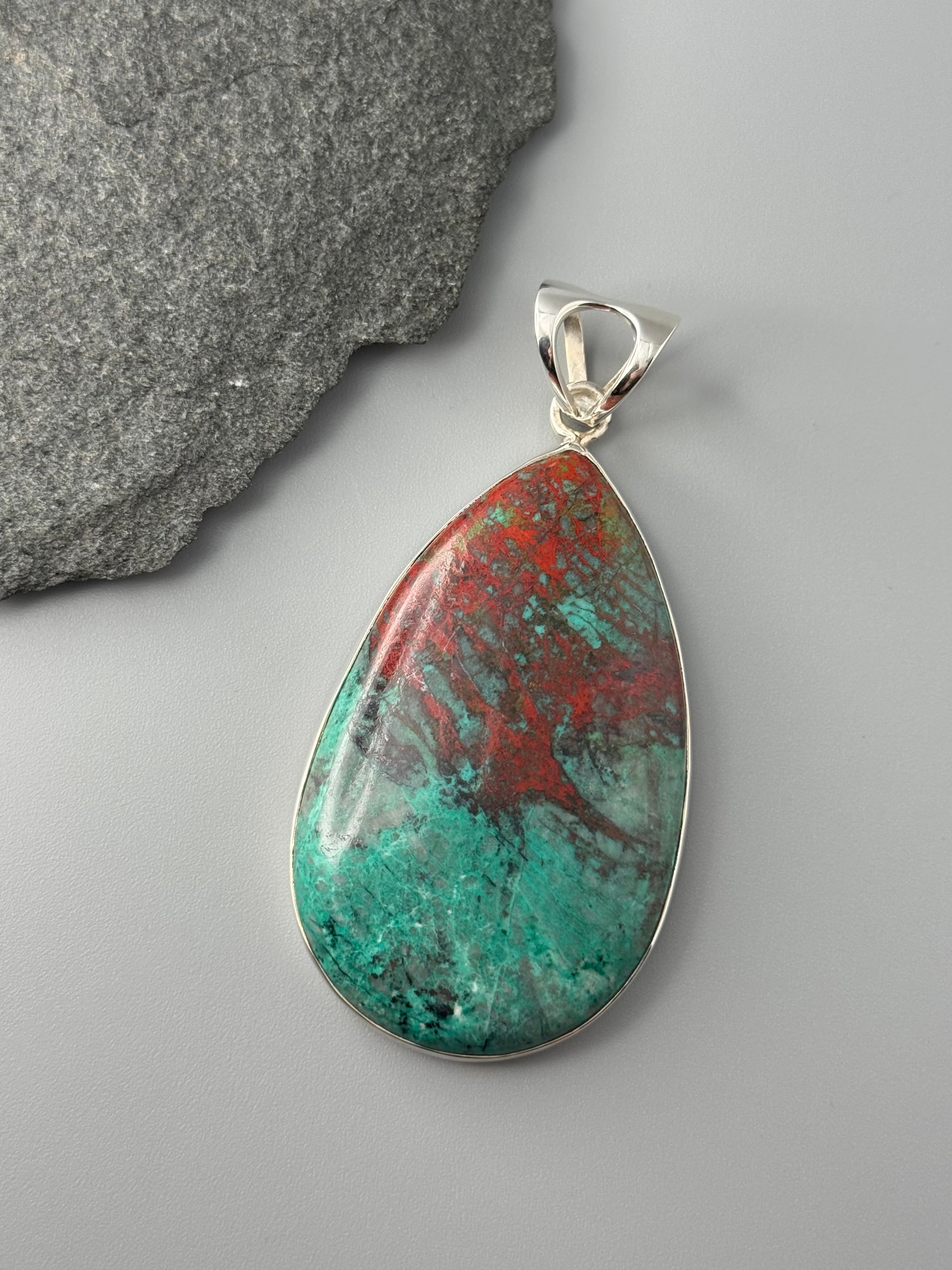 •SONORAN JASPER - TEARDROP 2• sterling silver pendant