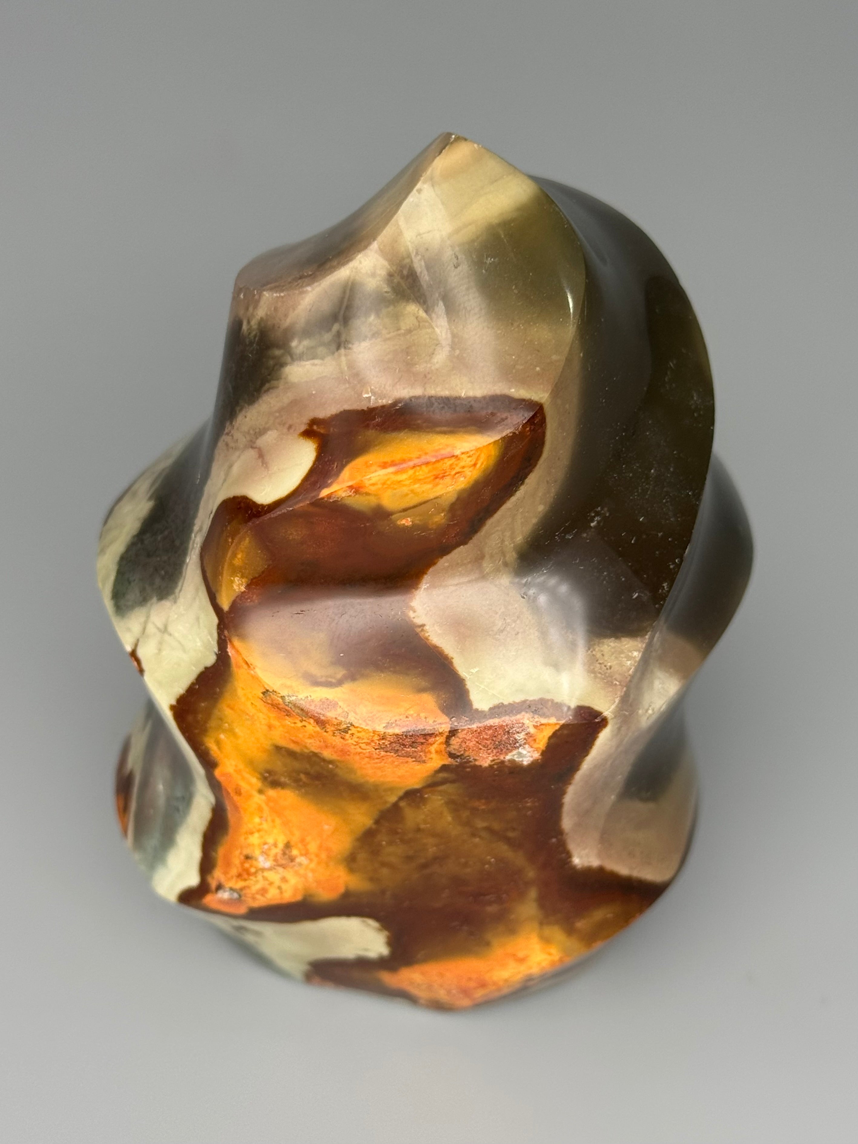 •POLYCHROME JASPER• carved flame