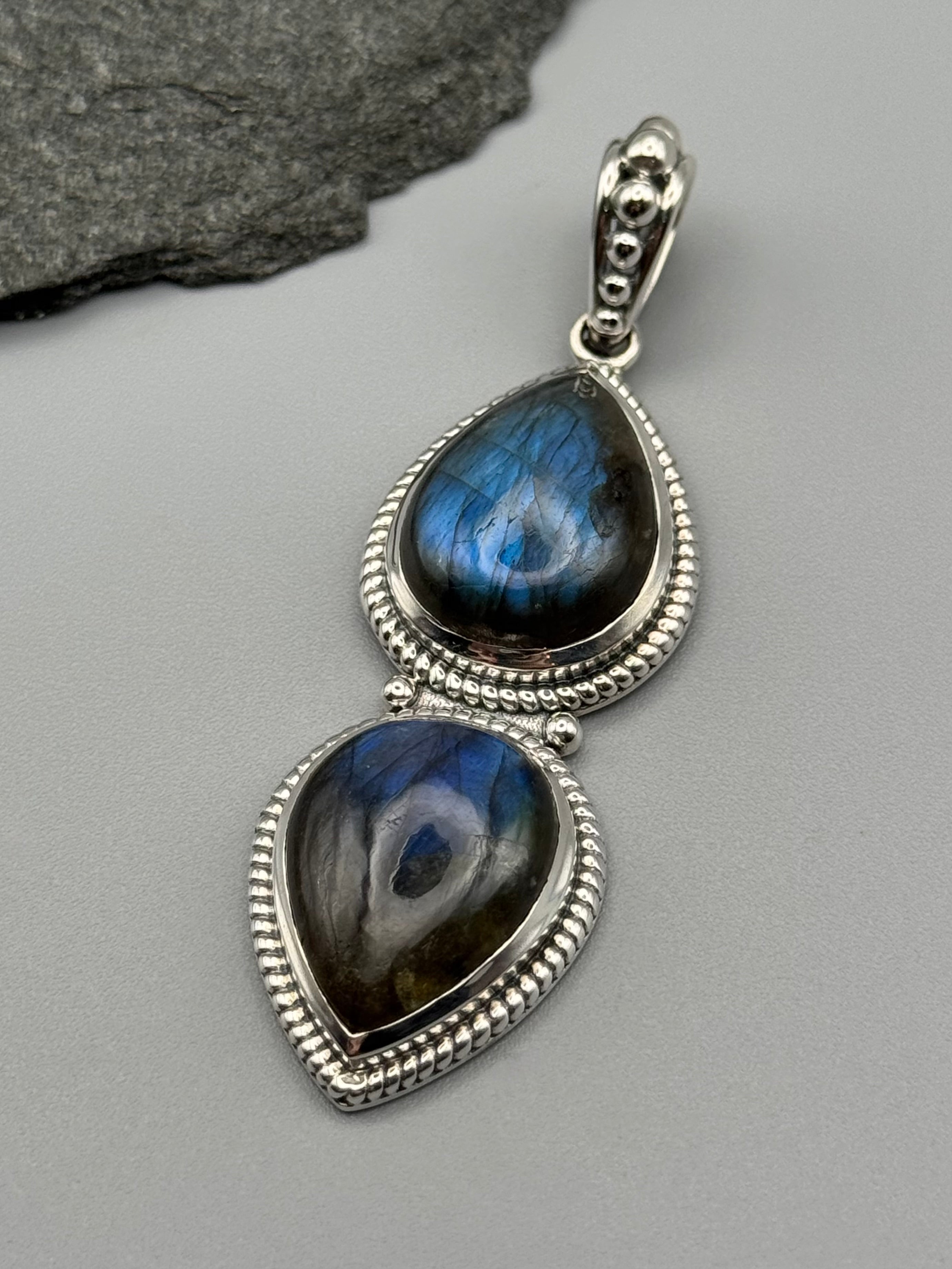 •LABRADORITE - DUALITY• sterling silver pendant