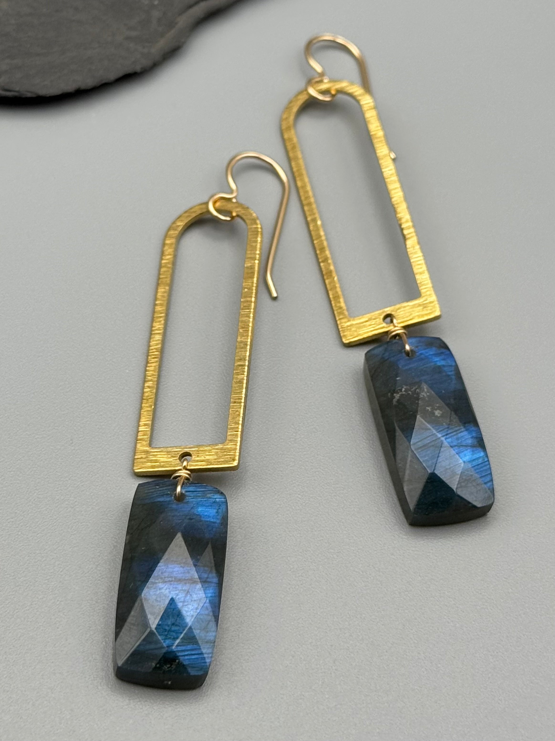 •PORTAL• labradorite + gold earrings
