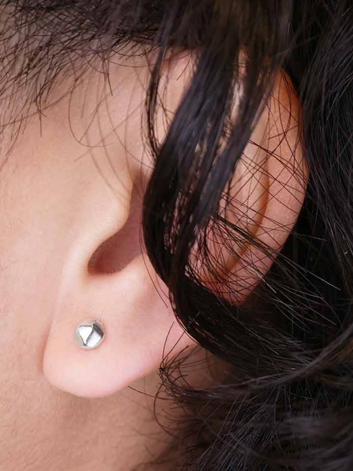 •SMALL NUGGET• recycled silver stud earrings