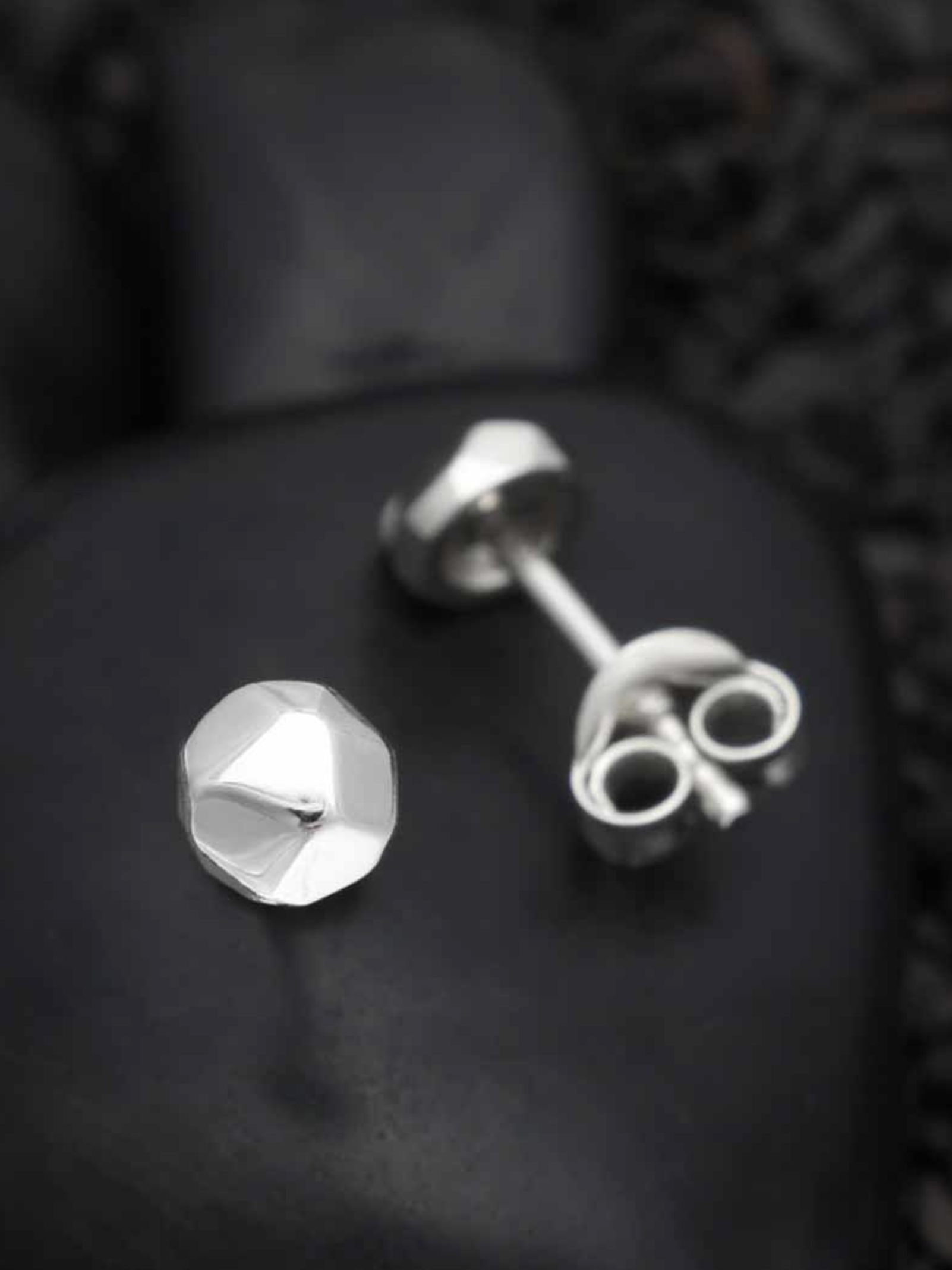 •SMALL NUGGET• recycled silver stud earrings