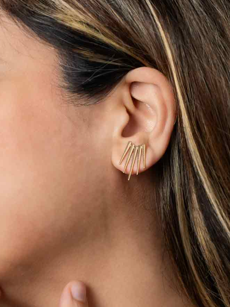 •SPIKES• bronze stud earrings
