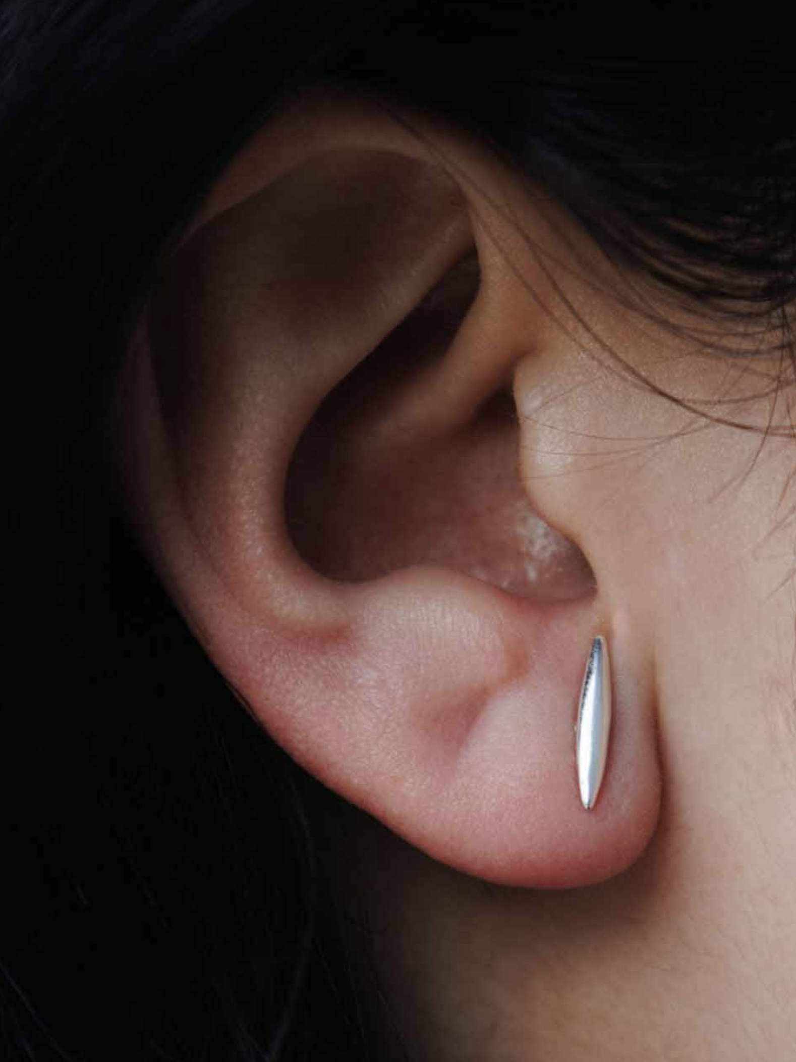 •TINY POD• silver stud earrings