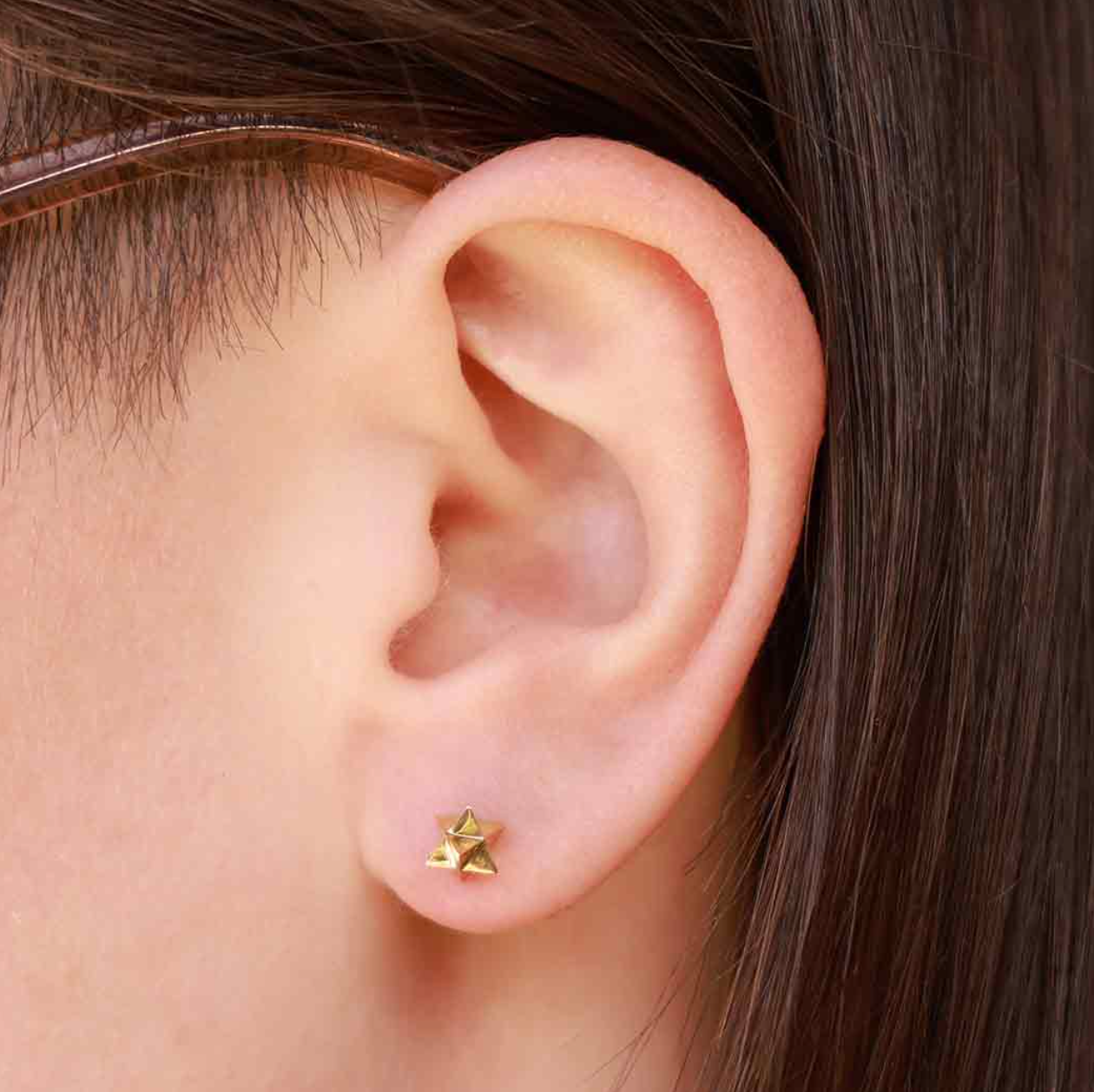 •MERKABA• bronze stud earrings