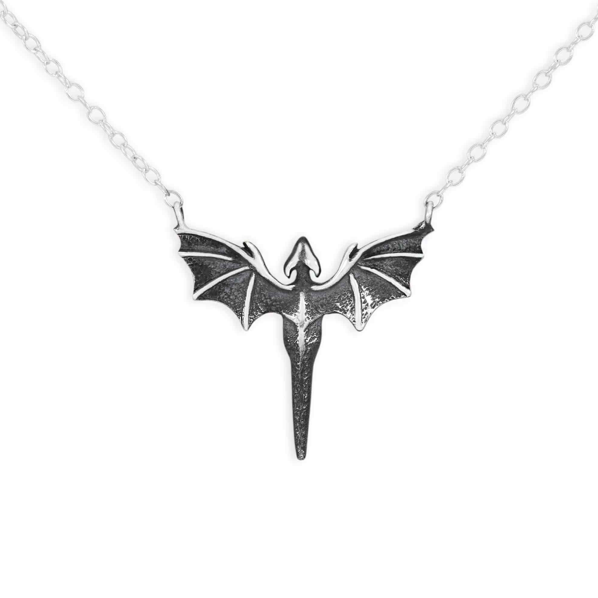 •FLYING DRAGON• recycled silver necklace