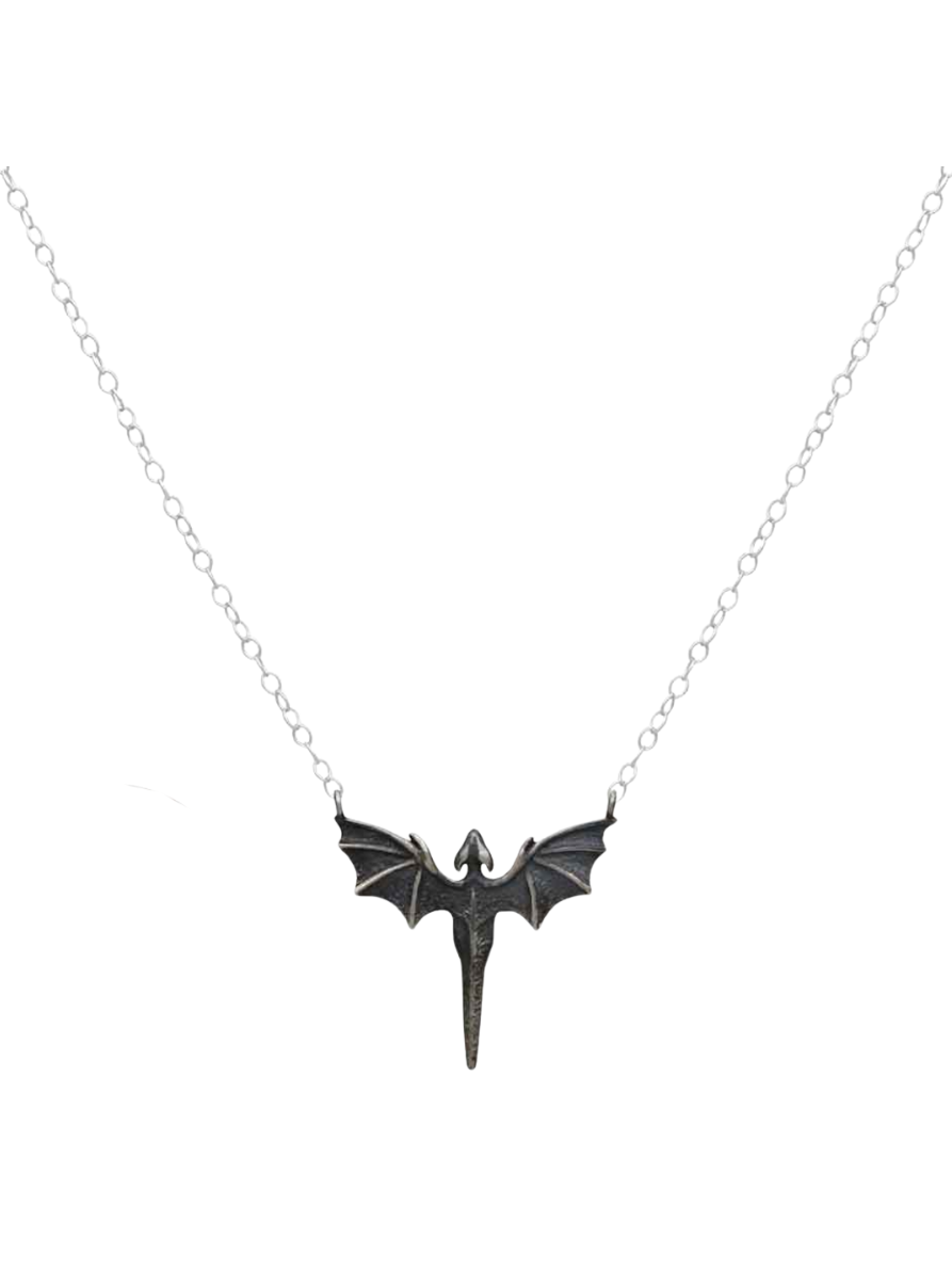 •FLYING DRAGON• recycled silver necklace