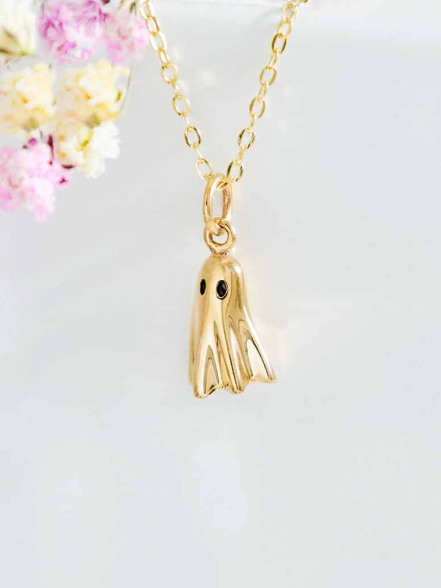 •LIL' GHOST• gold necklace