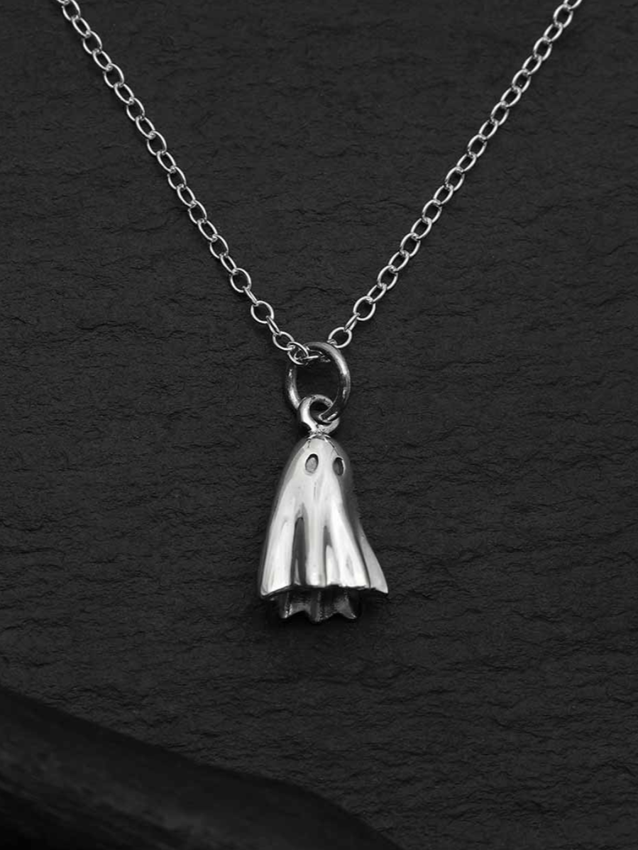 •LIL' GHOST• recycled silver necklace