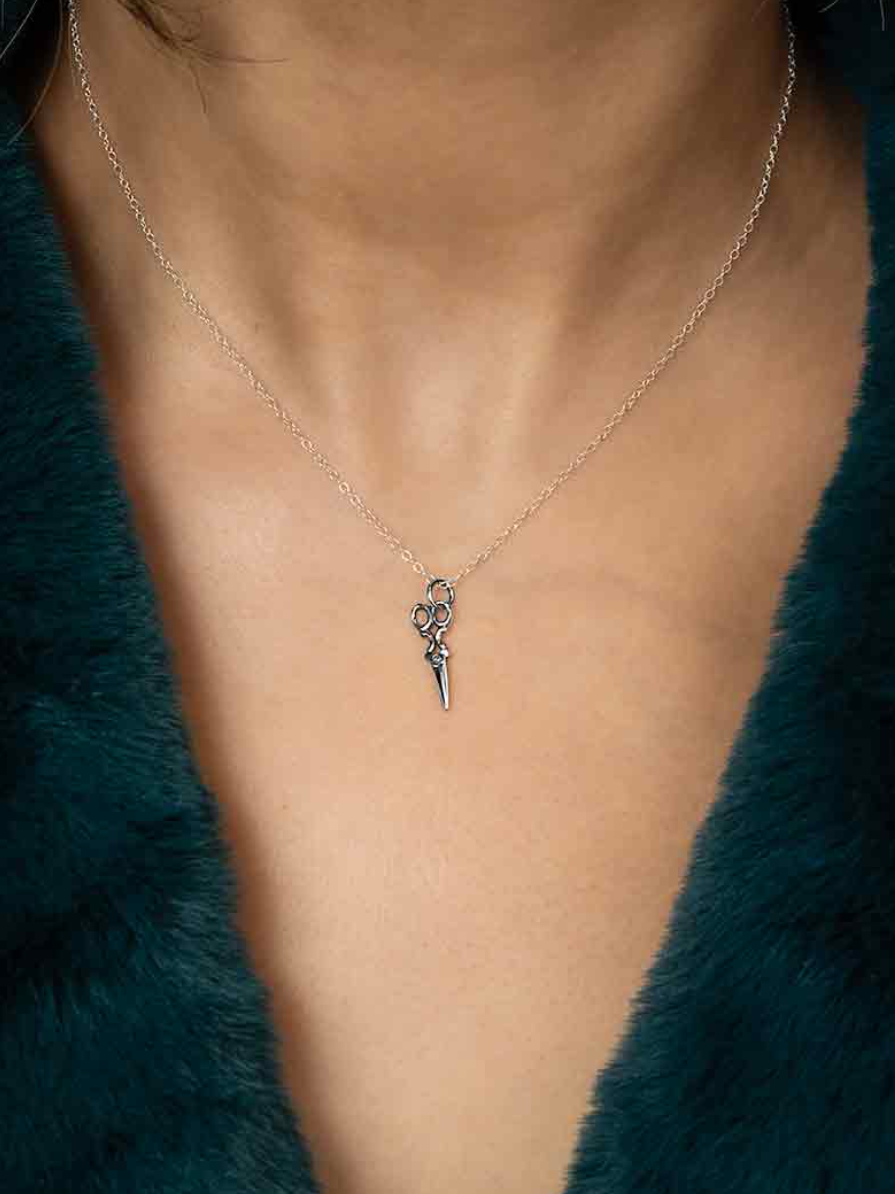 •LIL' SCISSORS• recycled silver necklace