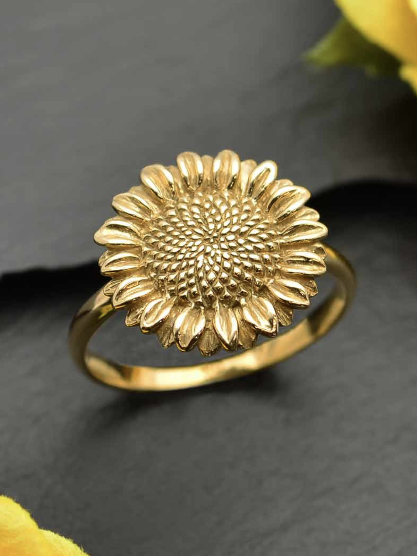 •SWEET SUNFLOWER• bronze ring