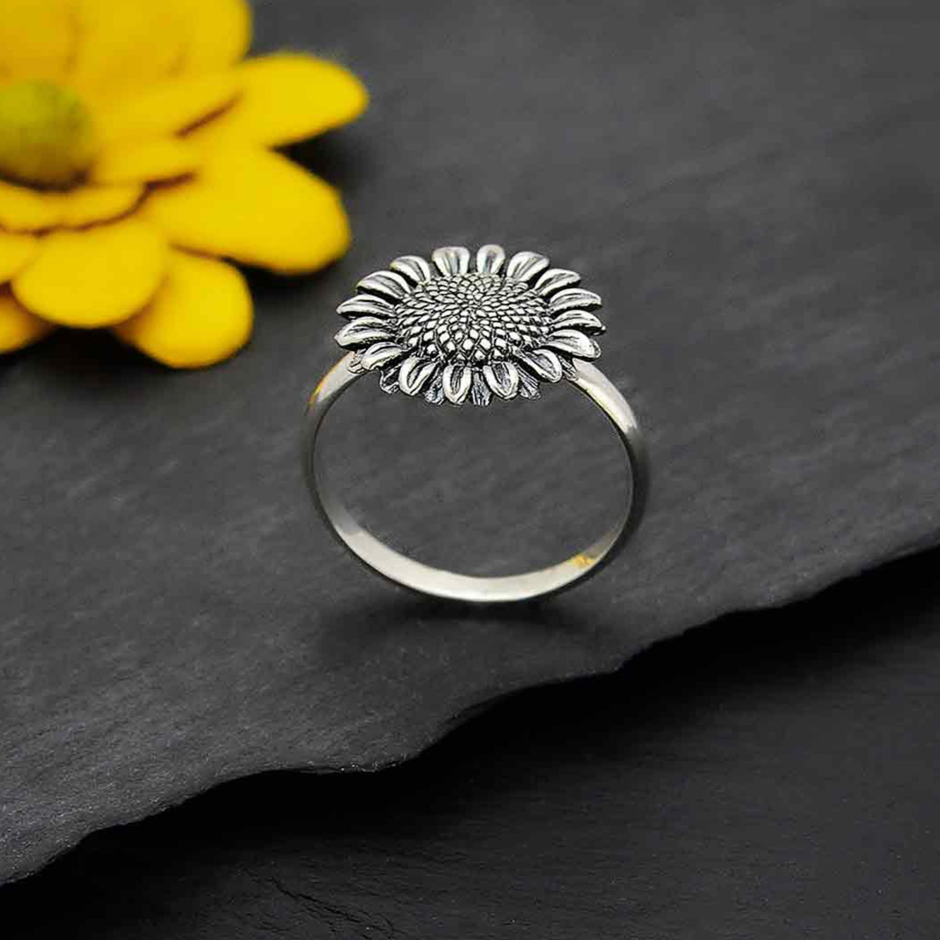•SWEET SUNFLOWER• sterling silver ring