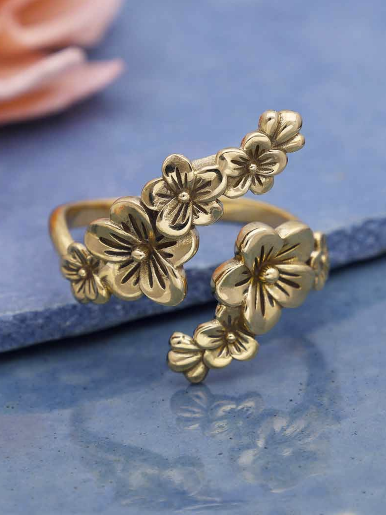 •CHERRY BLOSSOM• adjustable bronze ring