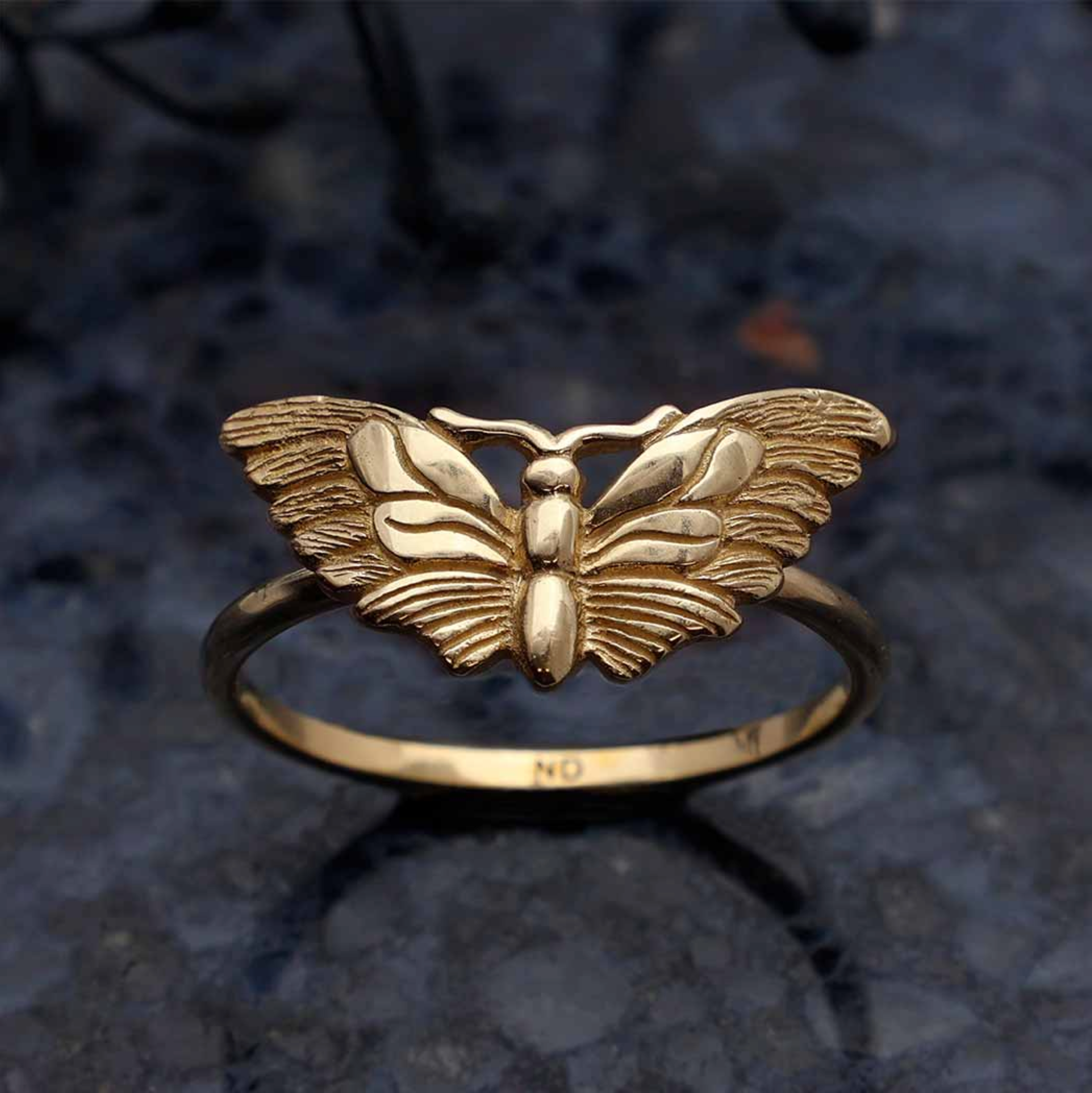 • DETAILED MOTH • bronze ring
