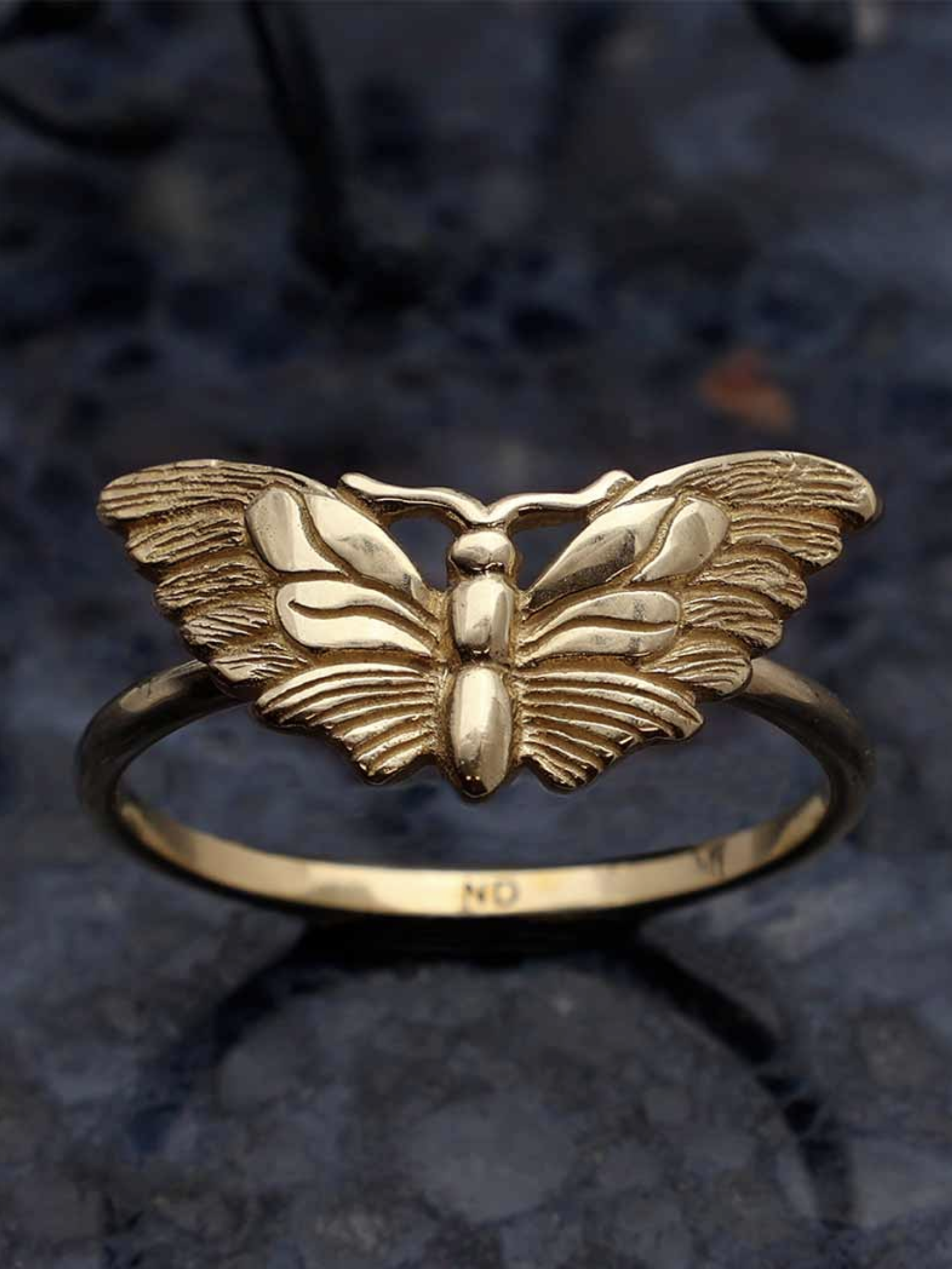 •DETAILED MOTH• bronze ring