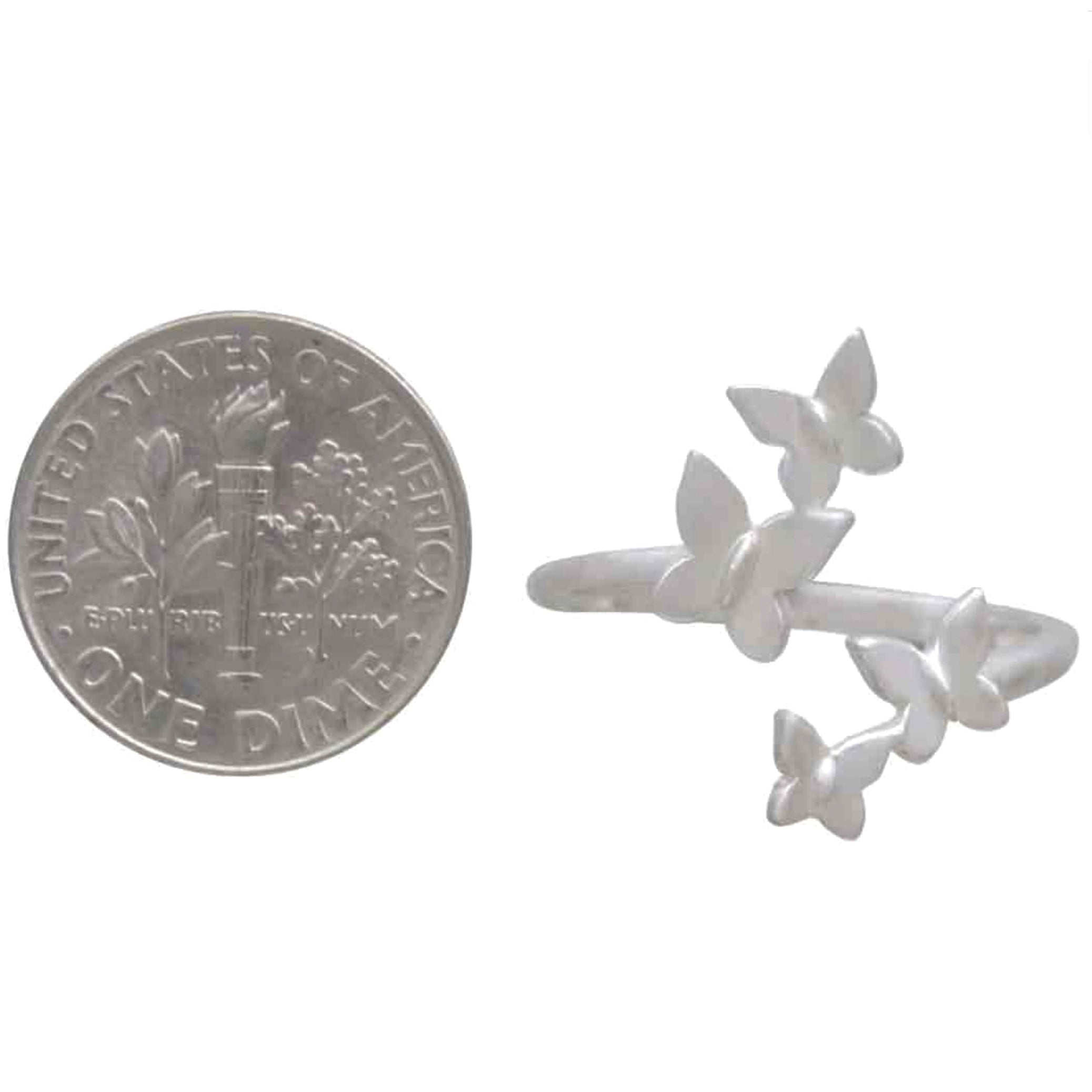 •KALEIDOSCOPE OF BUTTERFLIES• adjustable recycled silver ring