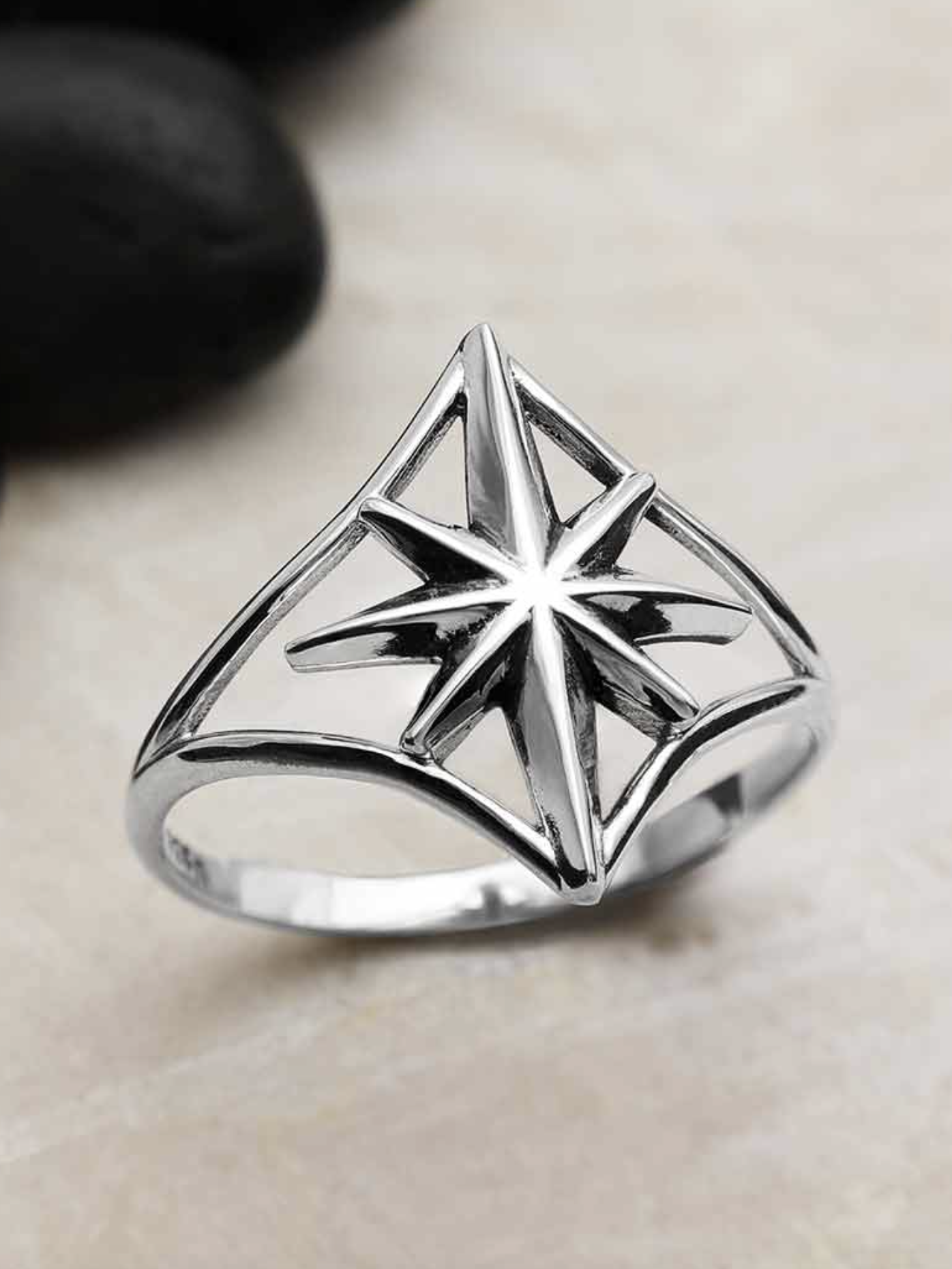 •NORTH STAR• recycled silver ring